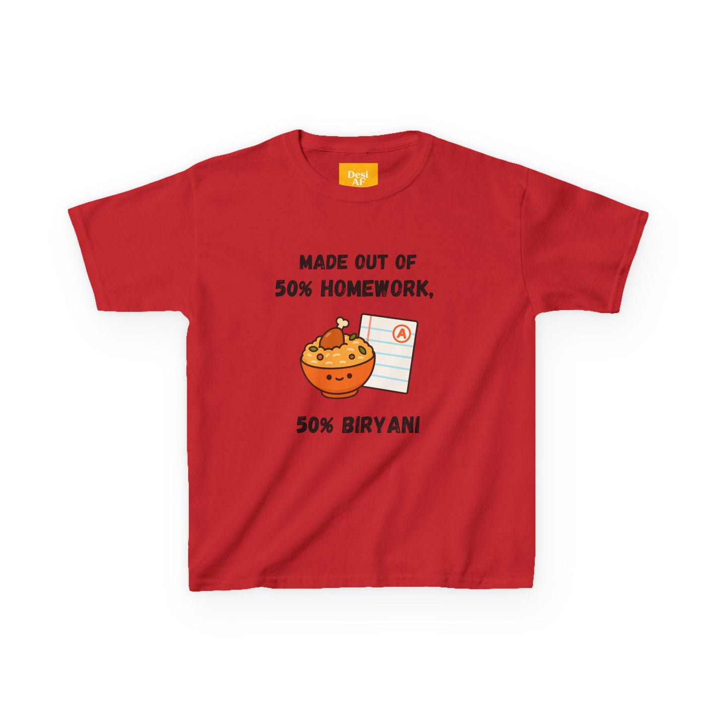 50% Homework, 50% Biryani Kids Tee