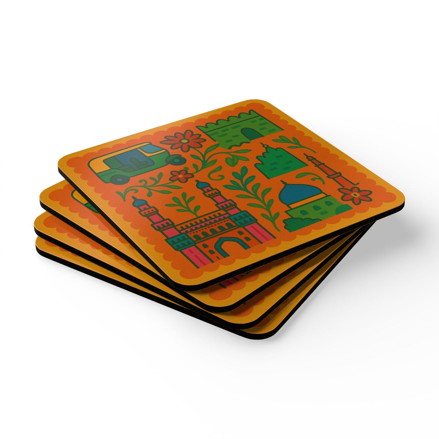 Charminar Cork Coaster Set