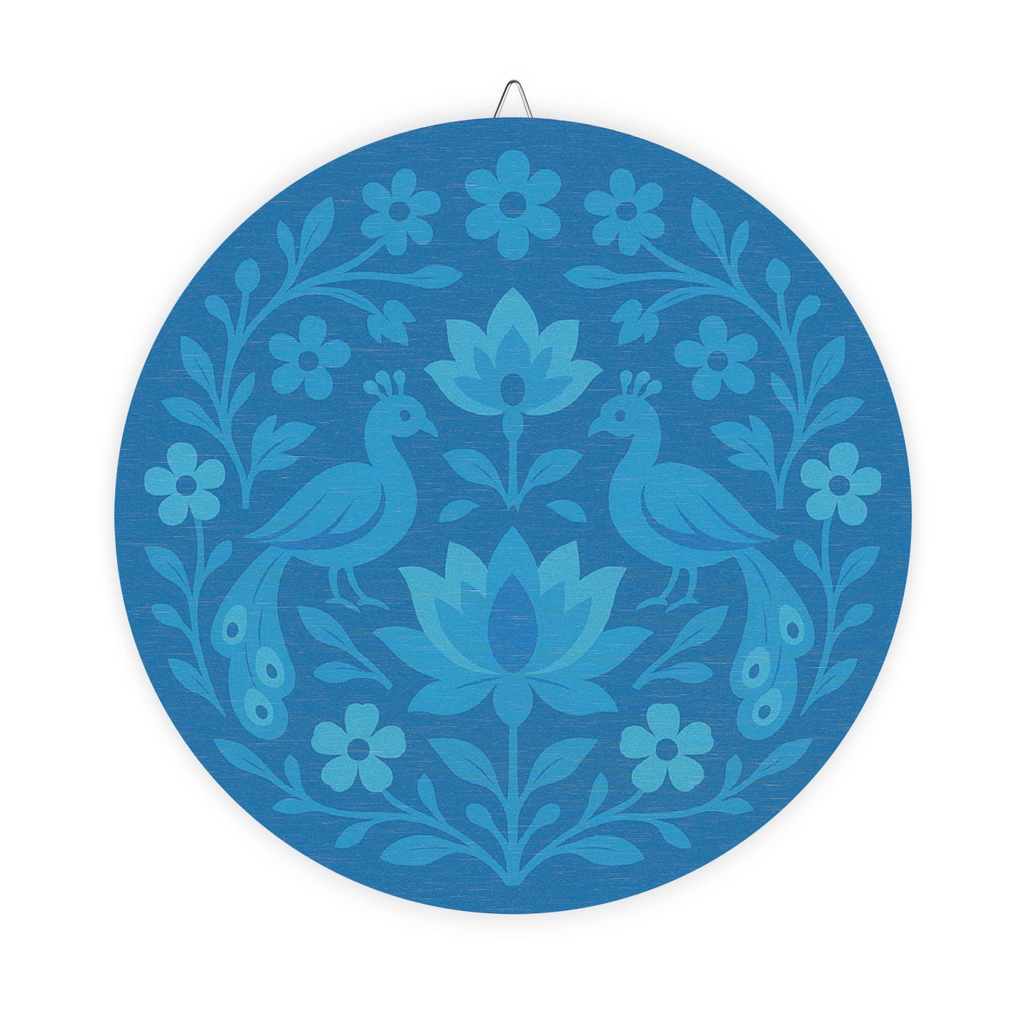 Twin Peacocks Wooden Wall Sign