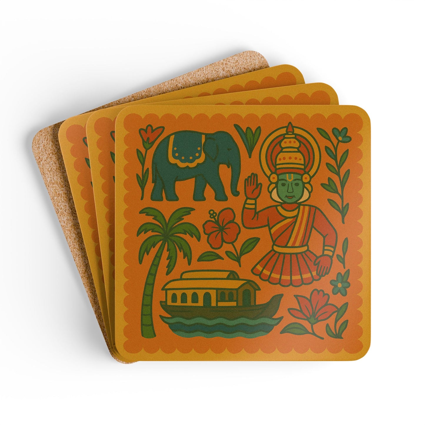 Malabar Cork Coaster Set