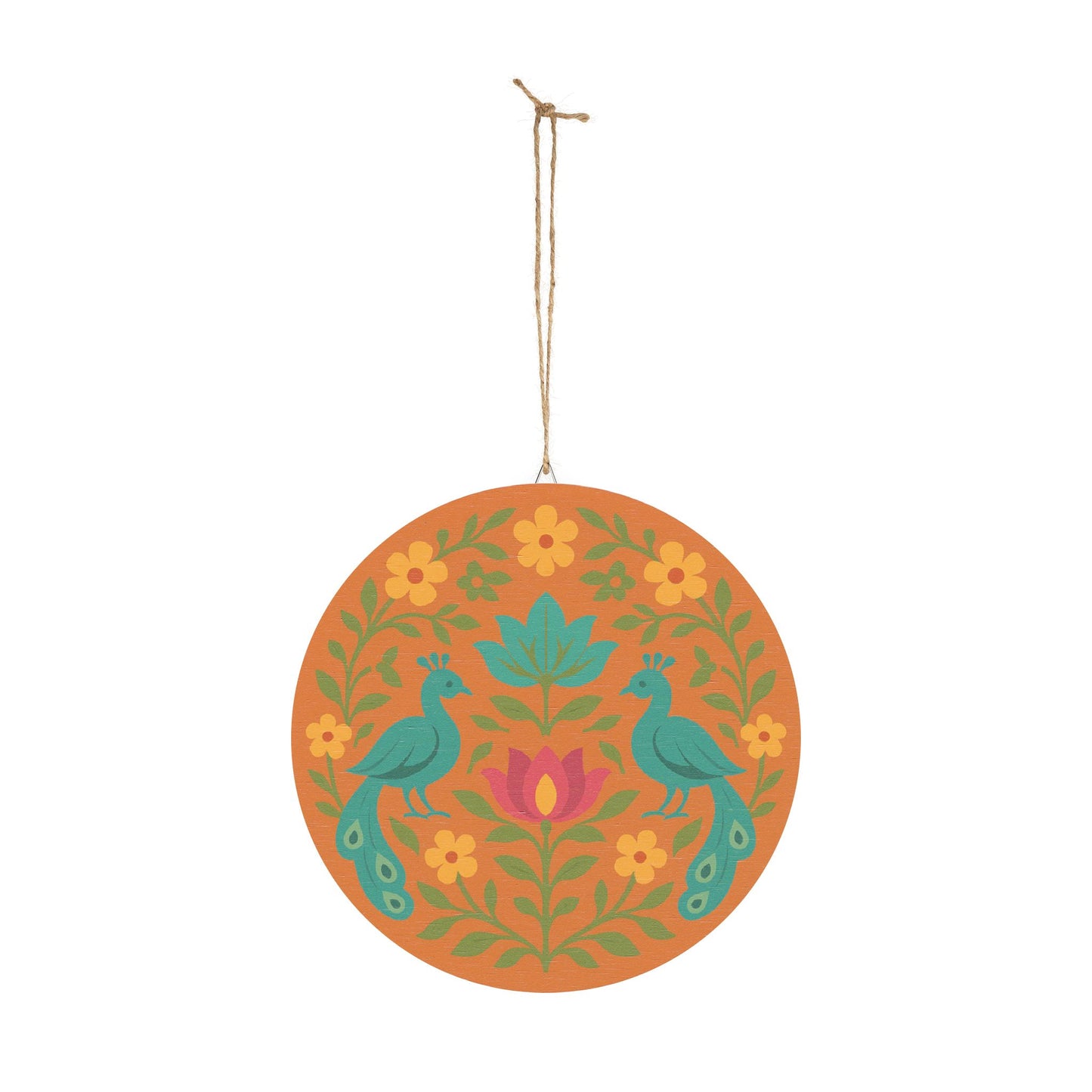 Golden Bloom Wooden Wall Sign