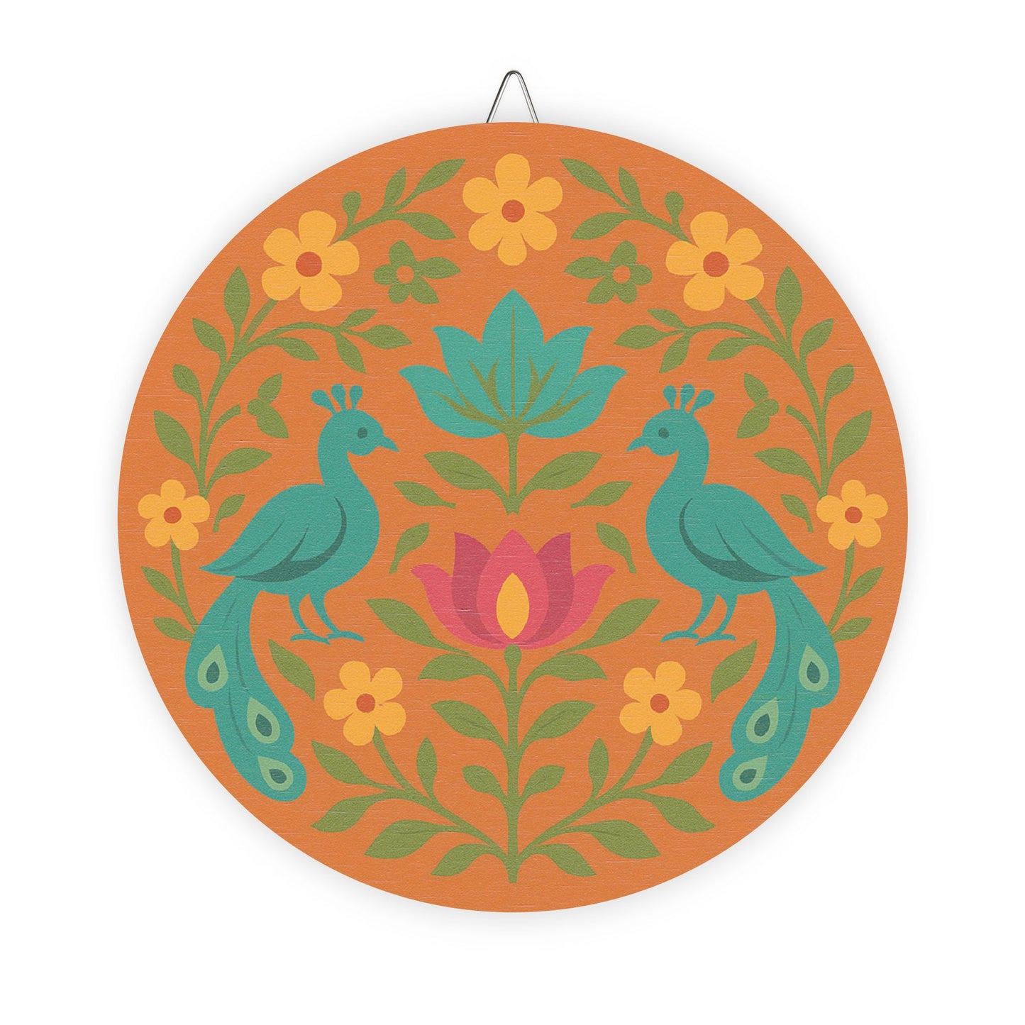 Golden Bloom Wooden Wall Sign