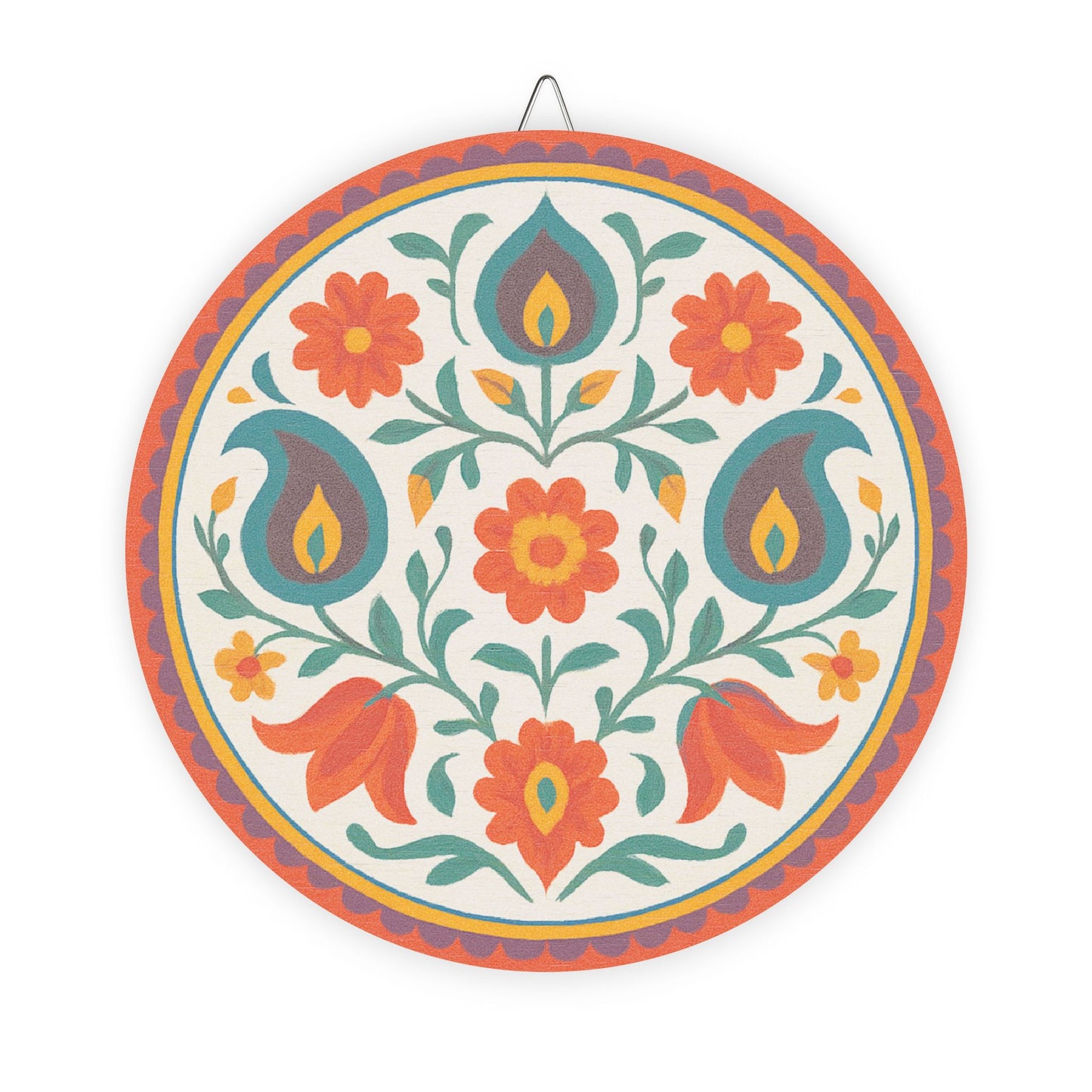 Scarlet Bloom Wooden Wall Sign