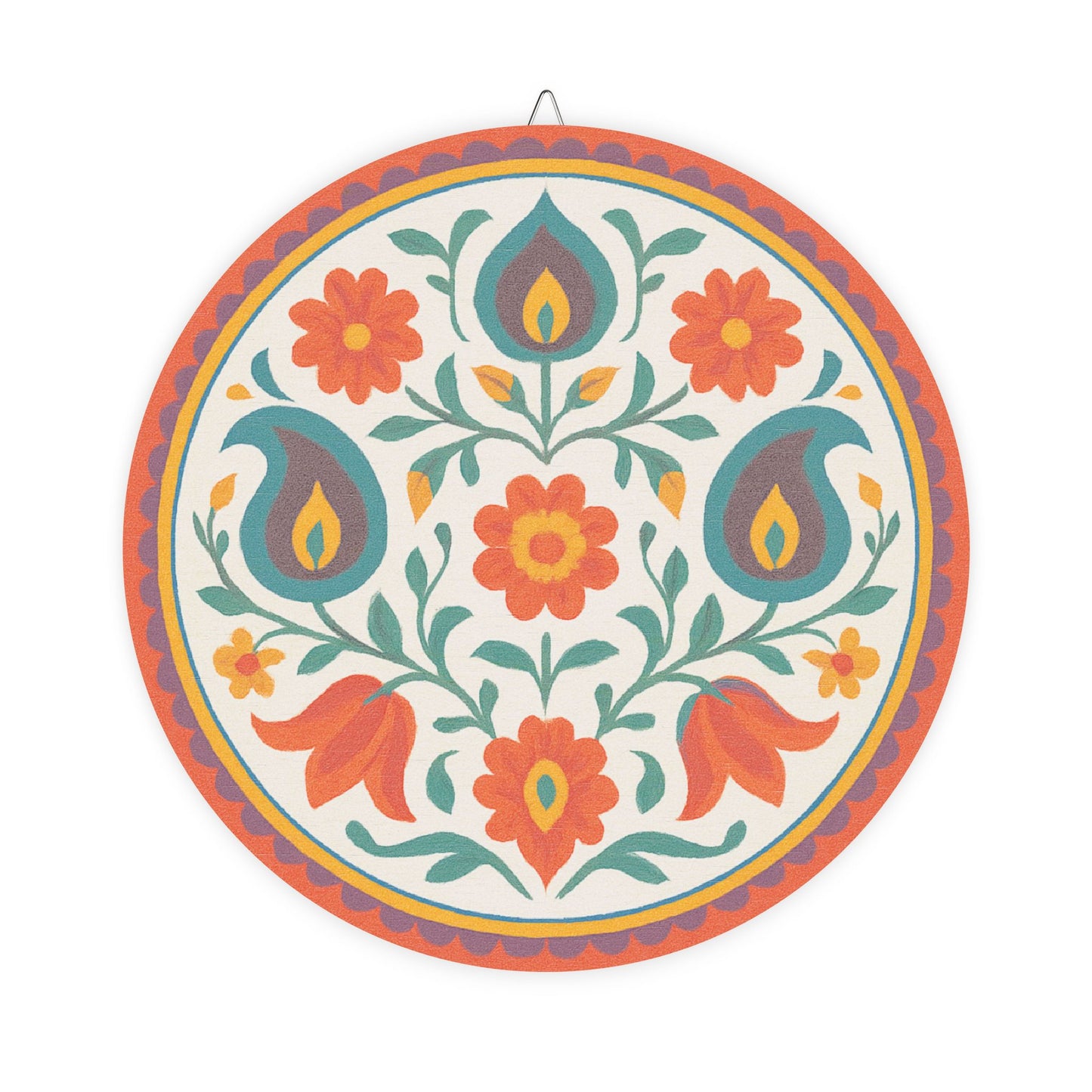 Scarlet Bloom Wooden Wall Sign