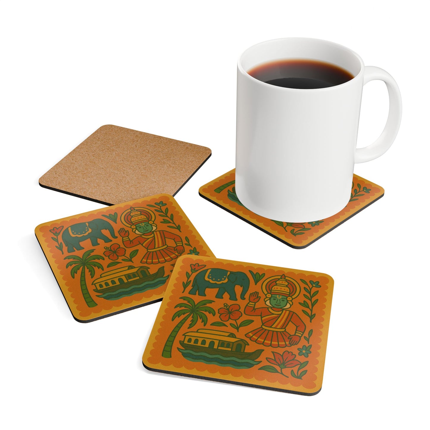 Malabar Cork Coaster Set
