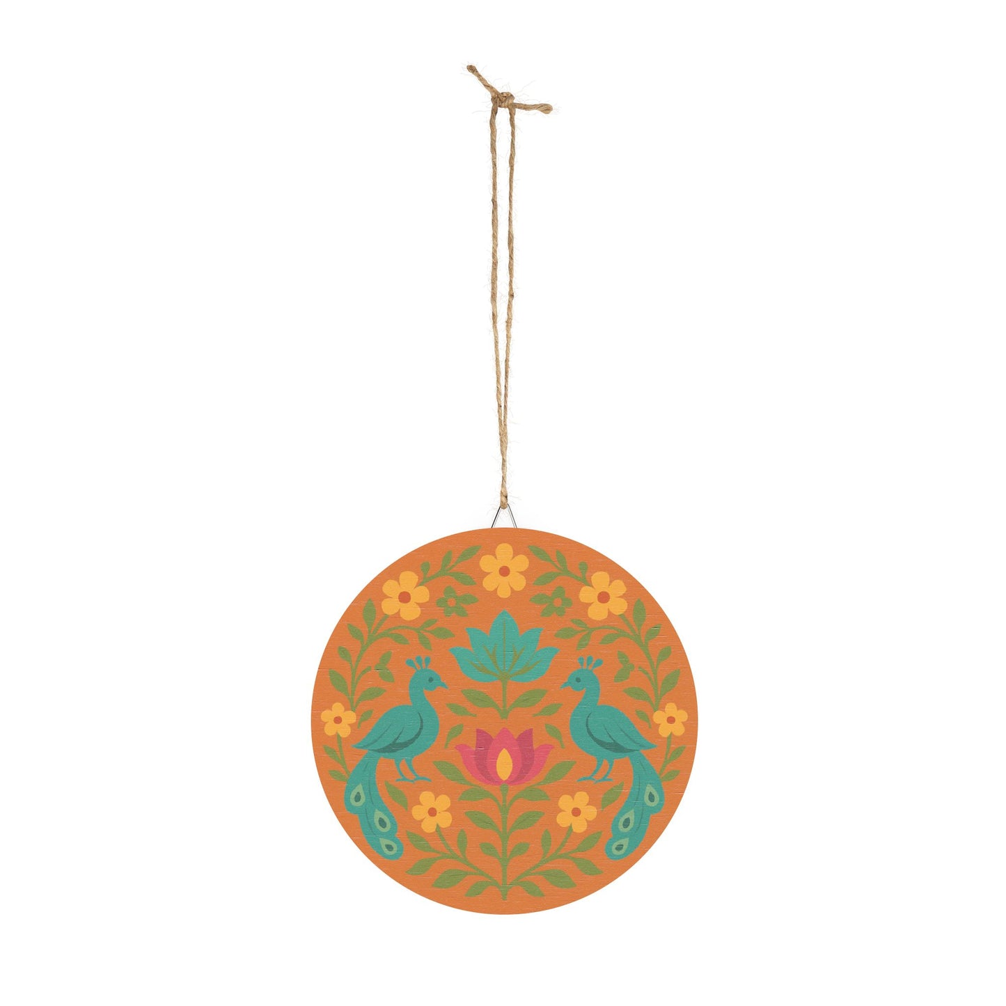 Golden Bloom Wooden Wall Sign