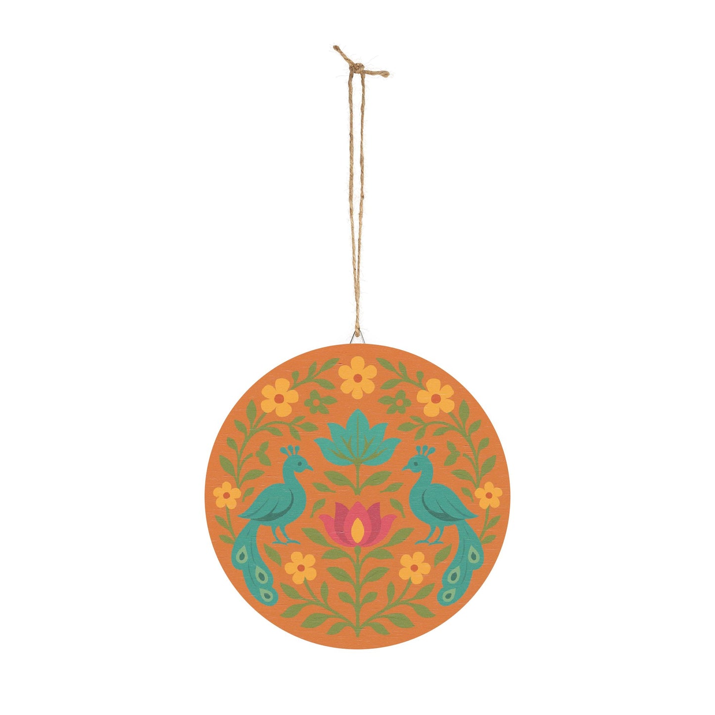 Golden Bloom Wooden Wall Sign