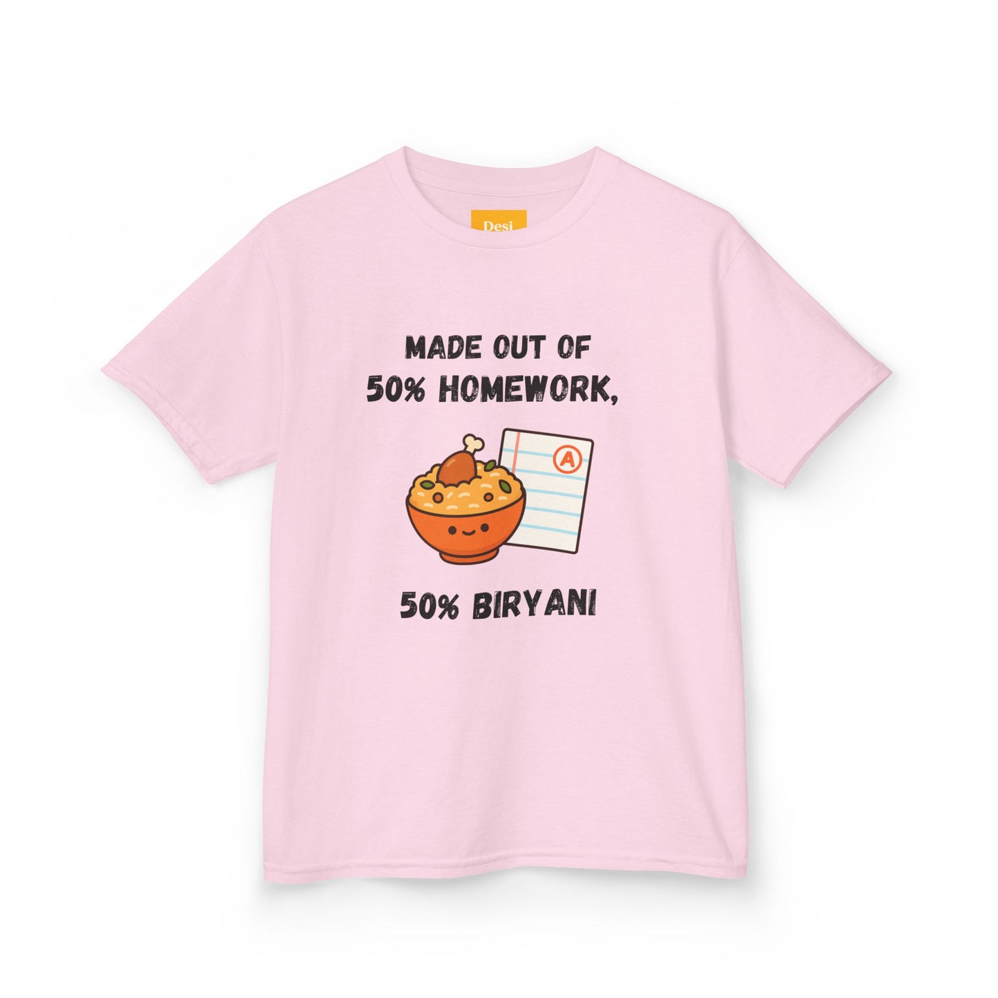 50% Homework, 50% Biryani Kids Tee