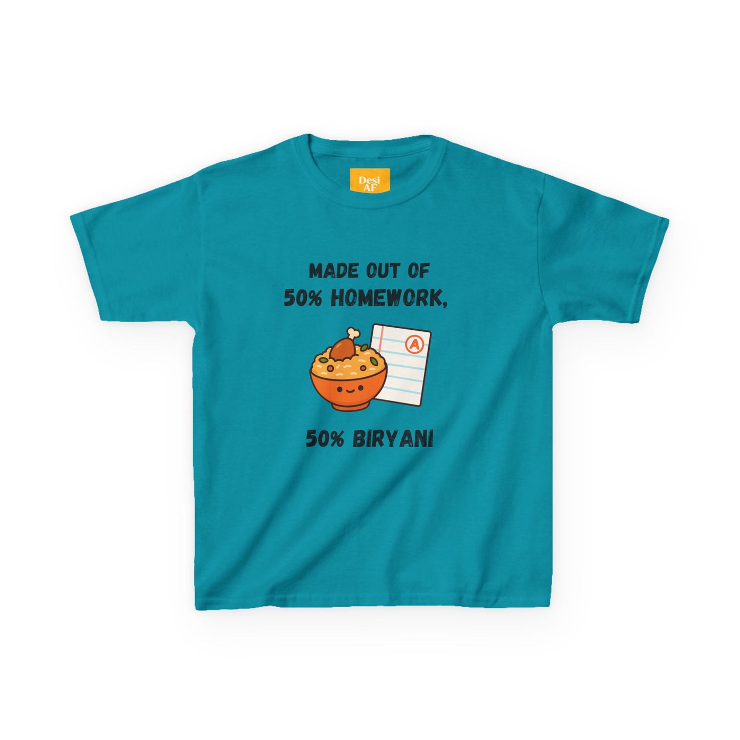 50% Homework, 50% Biryani Kids Tee