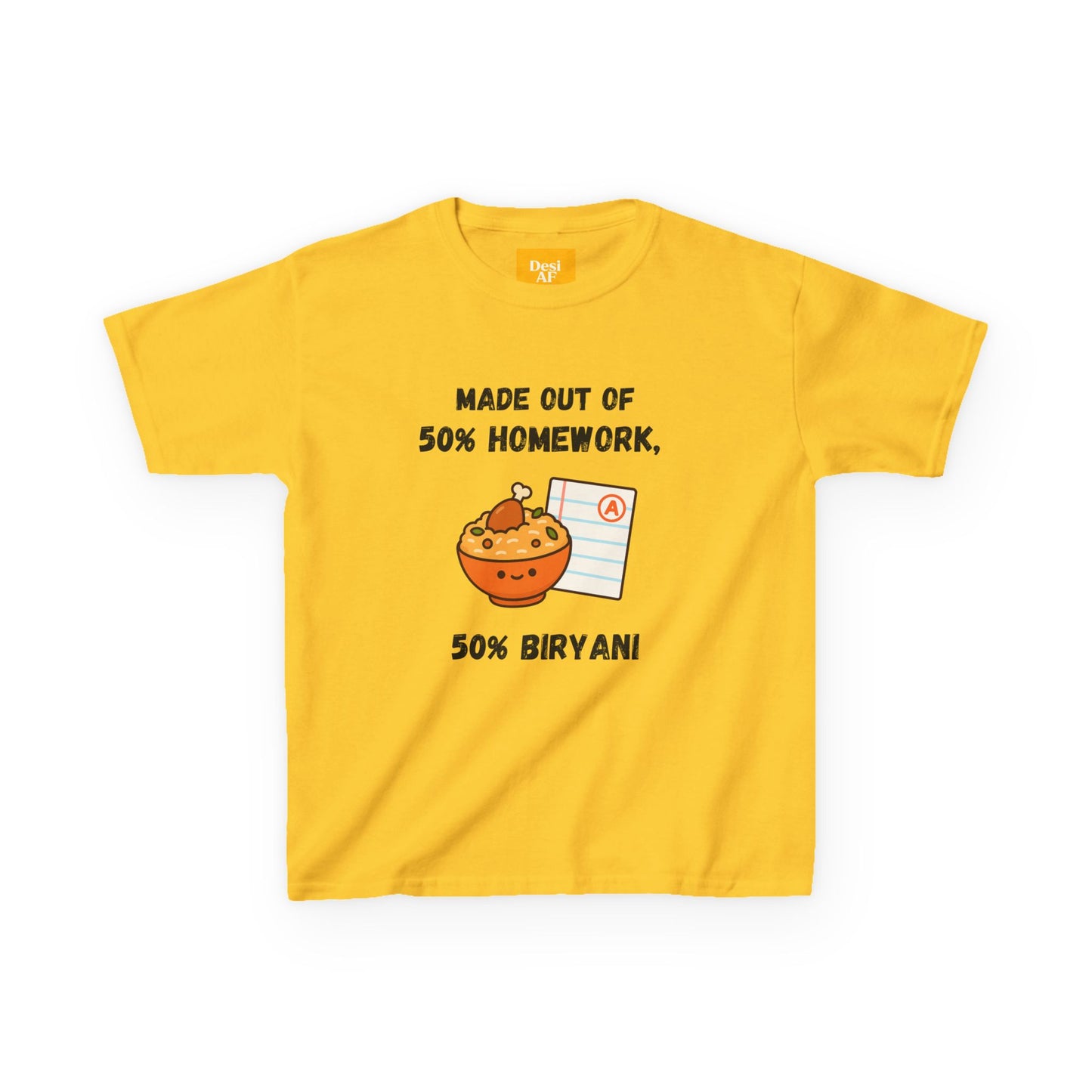 50% Homework, 50% Biryani Kids Tee