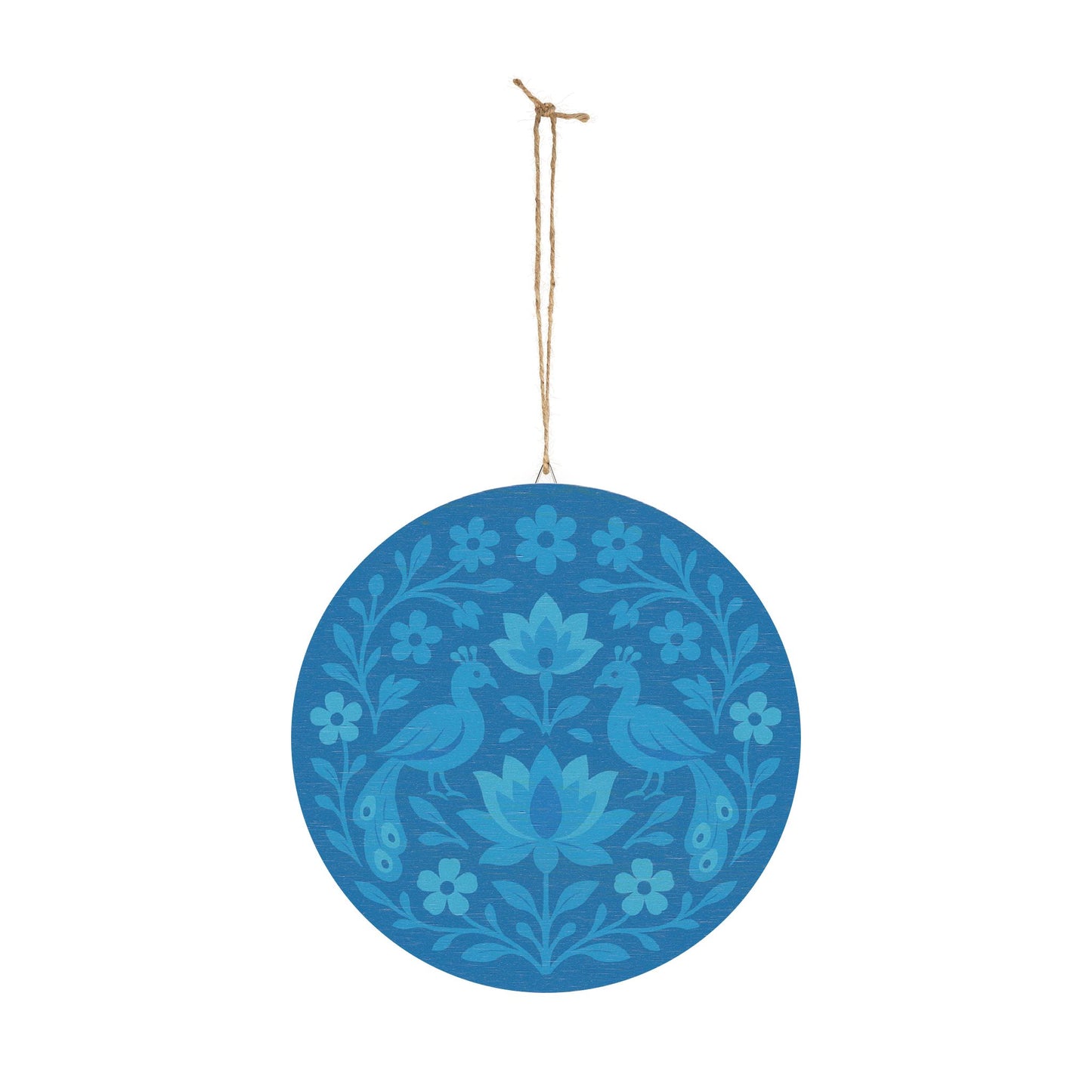 Twin Peacocks Wooden Wall Sign