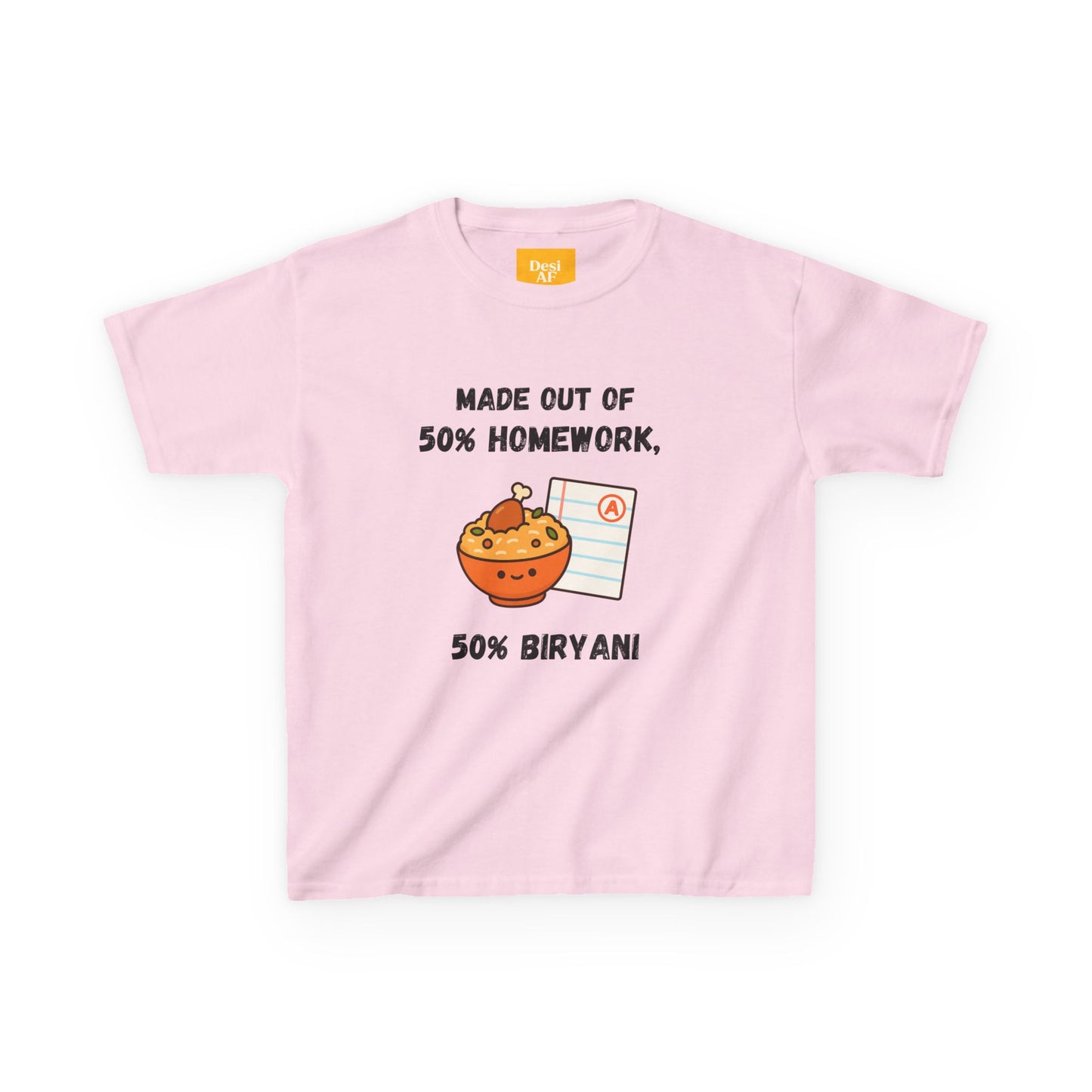 50% Homework, 50% Biryani Kids Tee