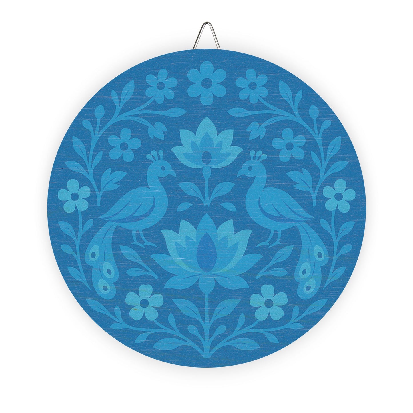 Twin Peacocks Wooden Wall Sign