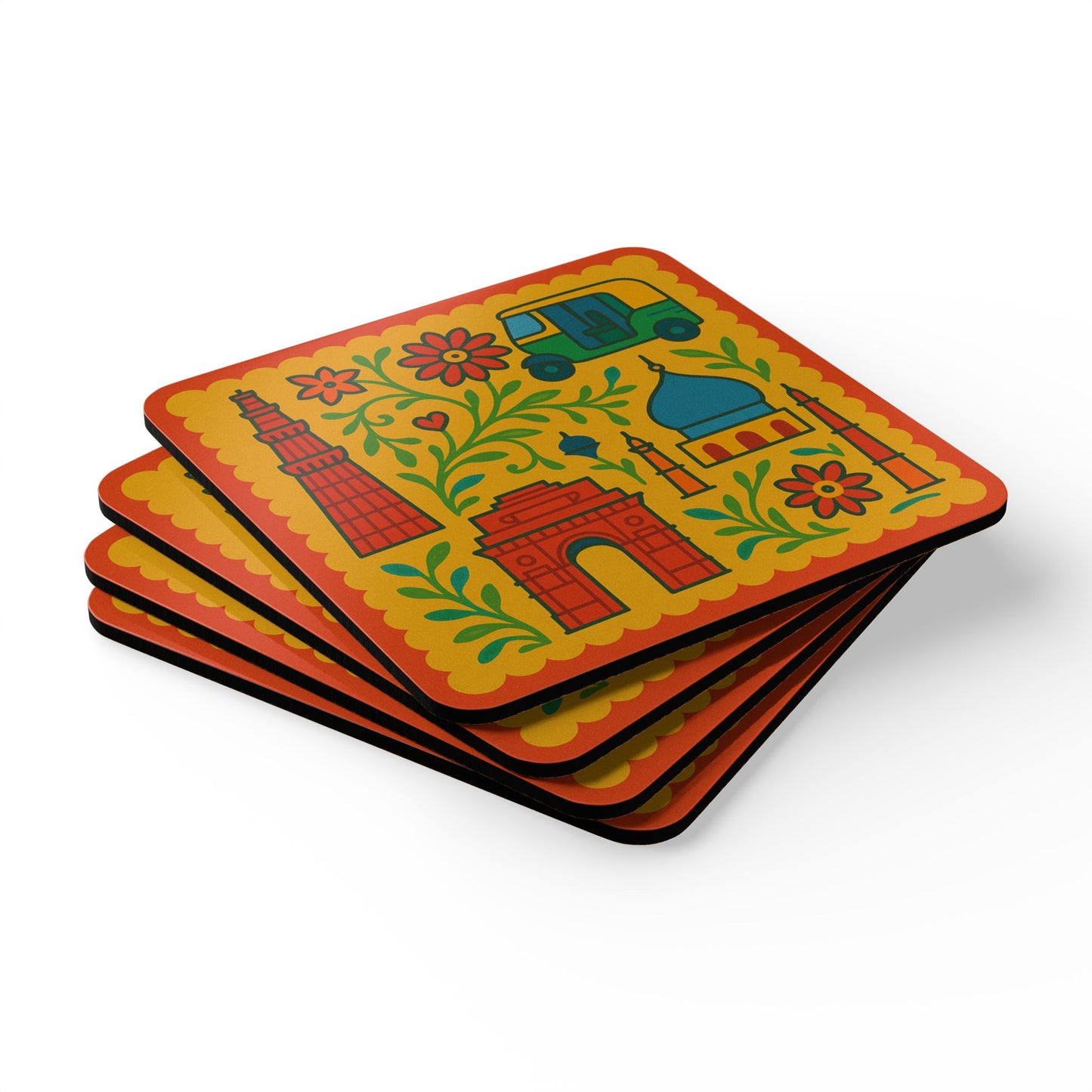 Dilli Haat Cork Coaster Set