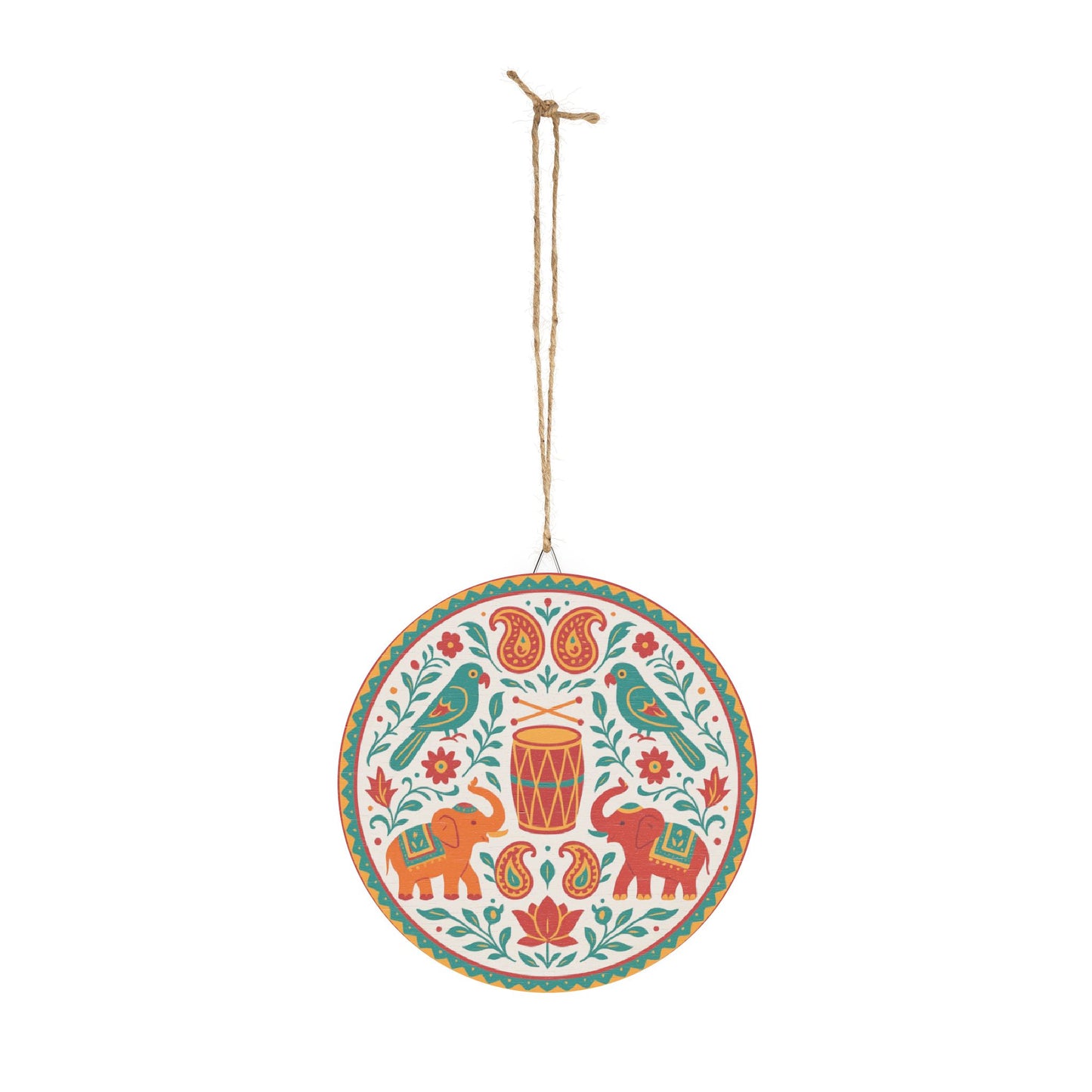 Dhol Tasha Wooden Wall Sign