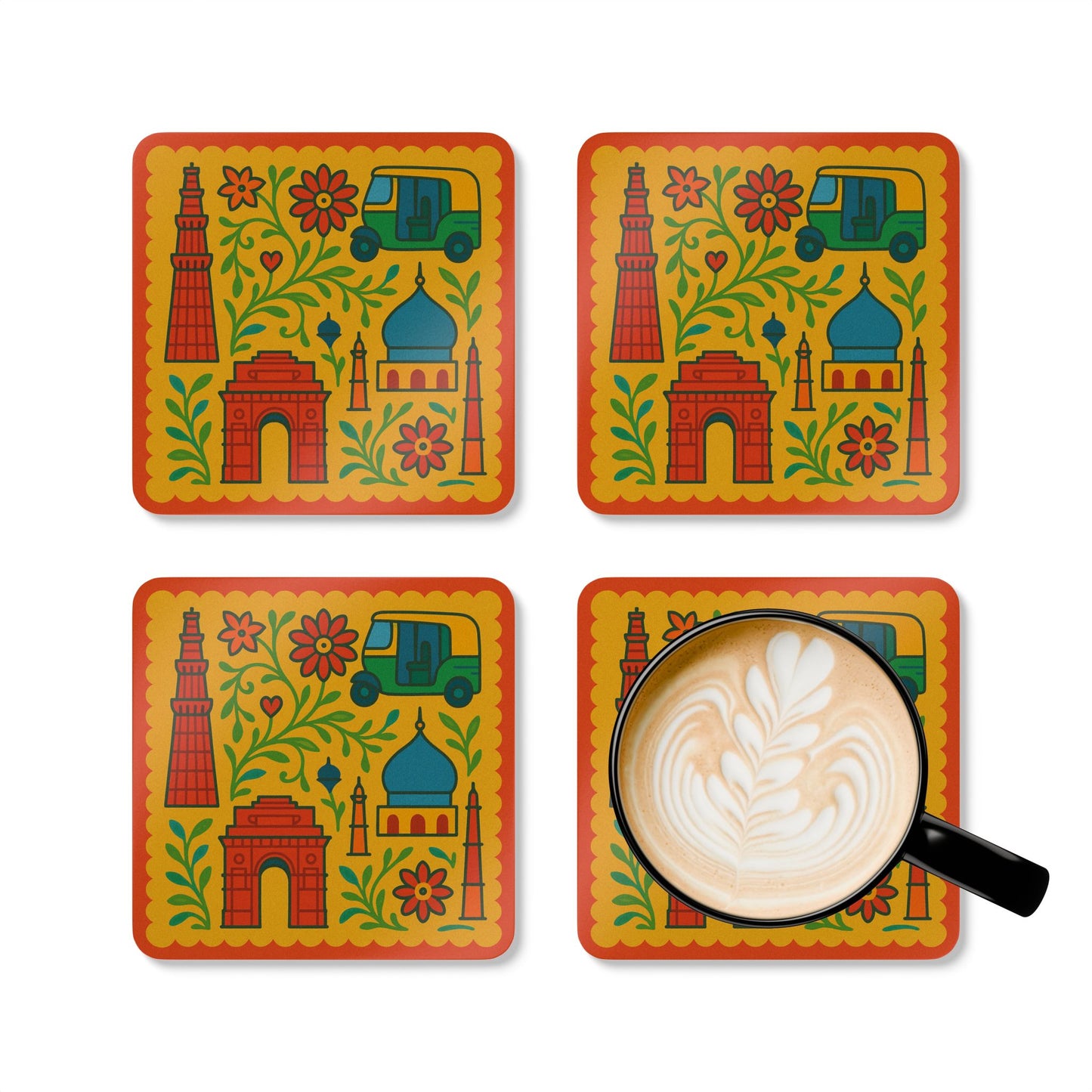 Dilli Haat Cork Coaster Set