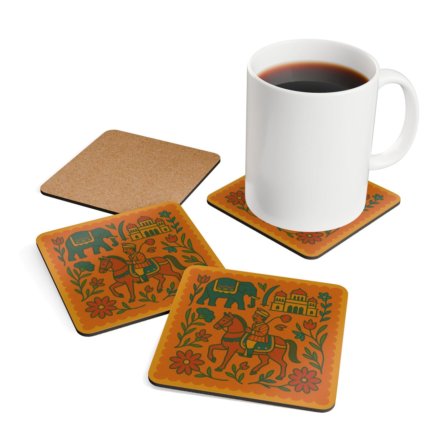 Jaisalmer Cork Coaster Set