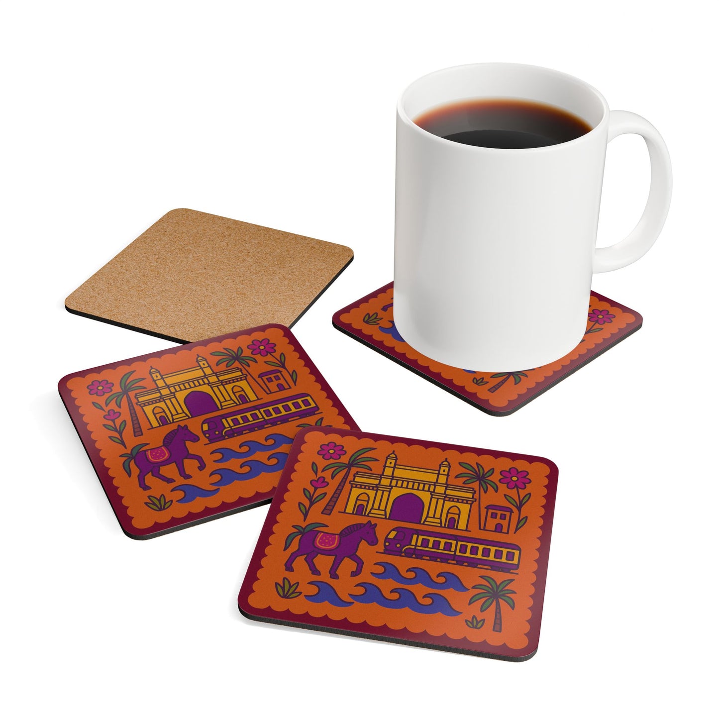 Bombay Sapphire Cork Coaster Set