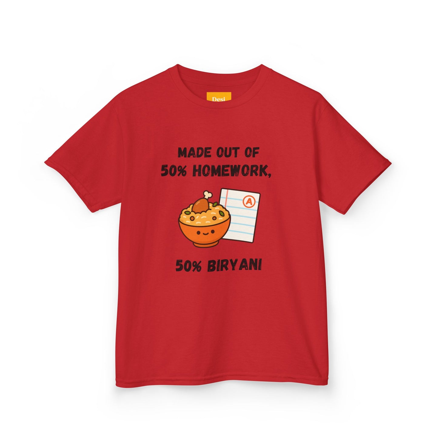 50% Homework, 50% Biryani Kids Tee