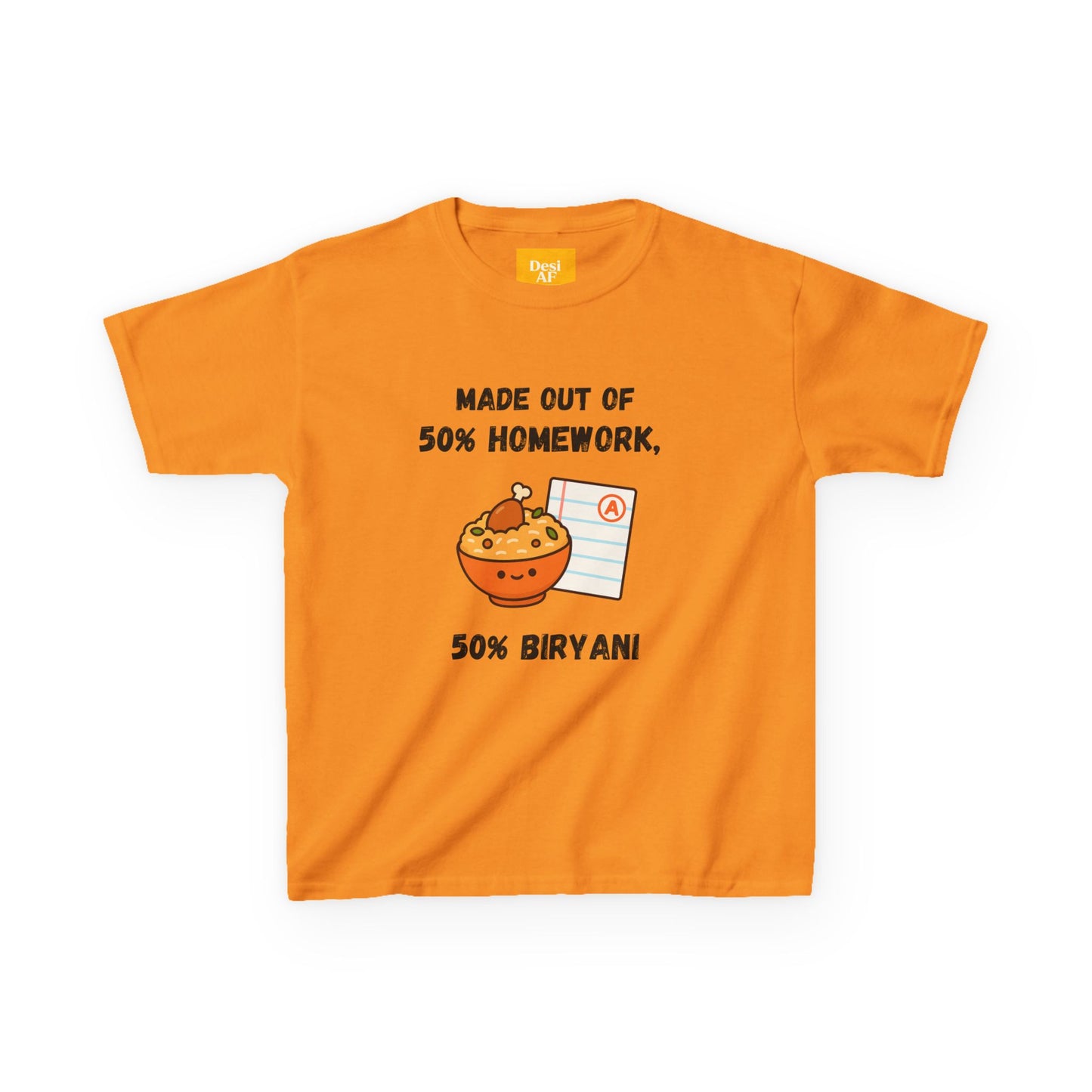 50% Homework, 50% Biryani Kids Tee