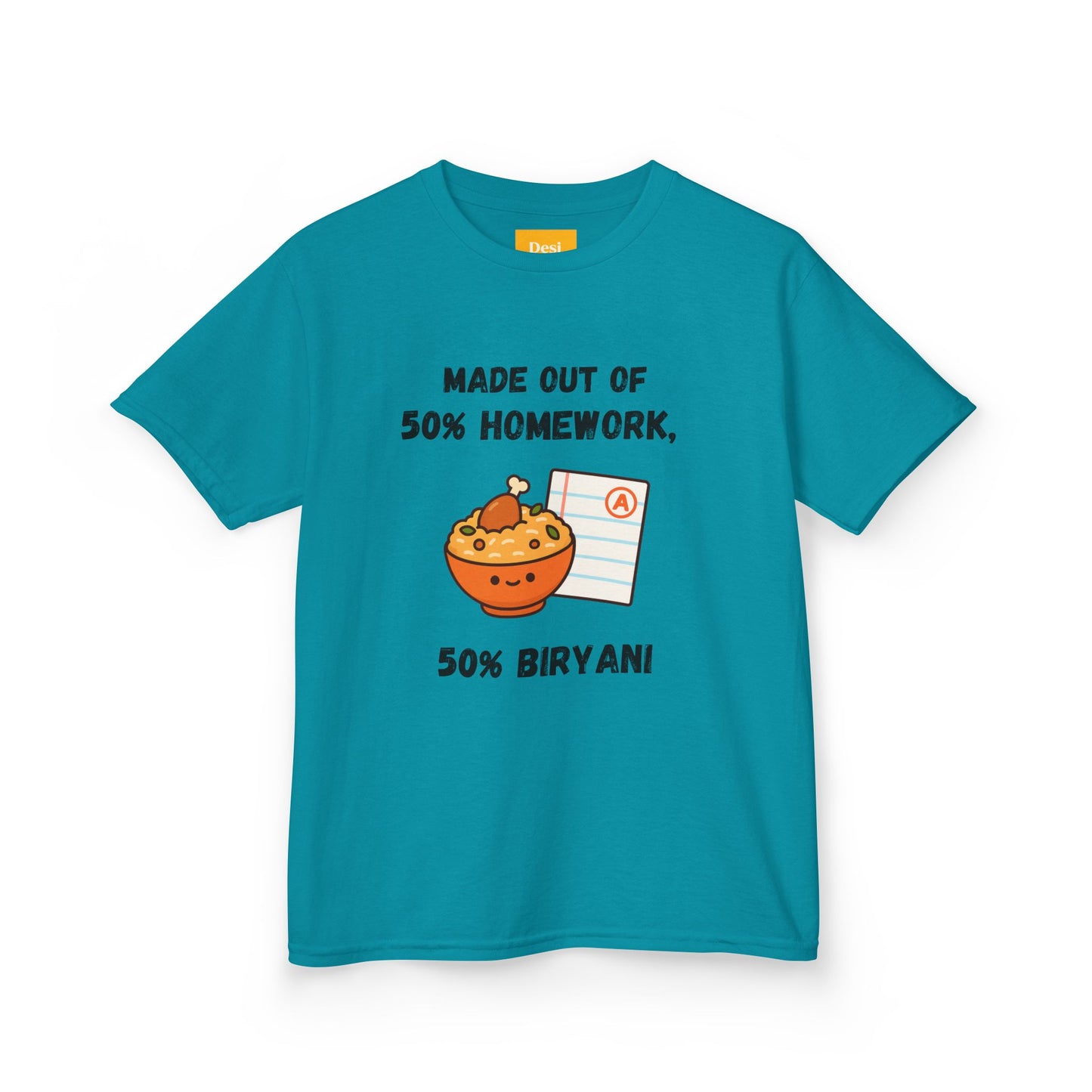 50% Homework, 50% Biryani Kids Tee