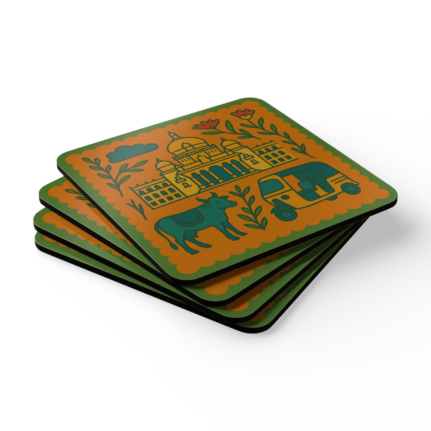 Namma Bengaluru Cork Coaster Set