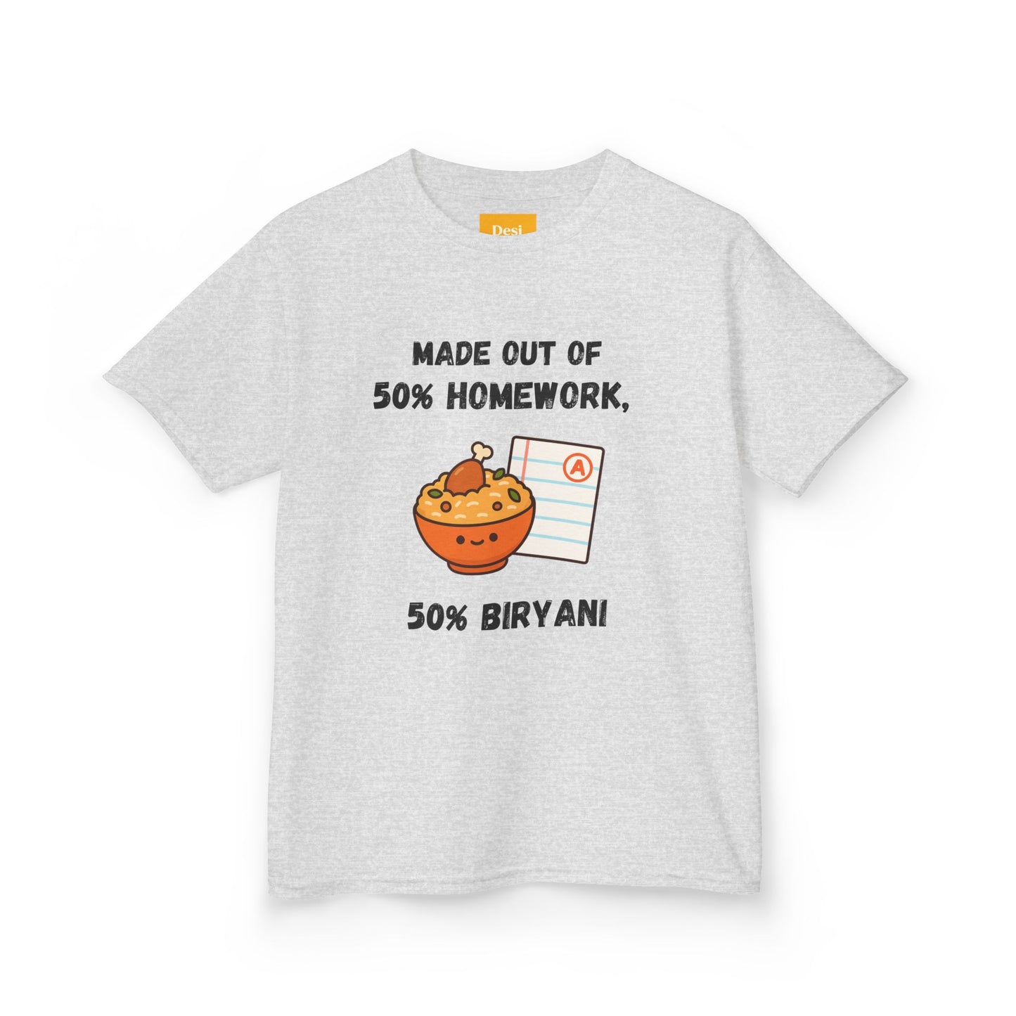 50% Homework, 50% Biryani Kids Tee