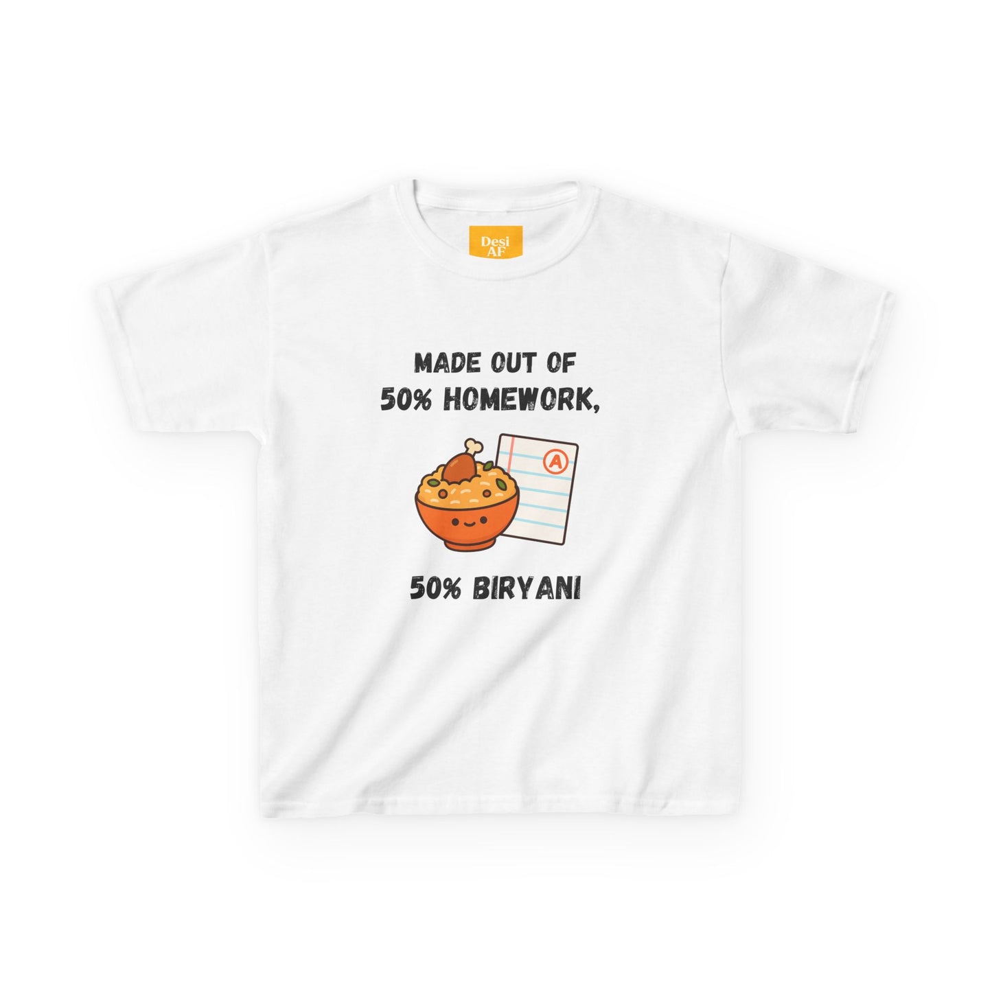 50% Homework, 50% Biryani Kids Tee