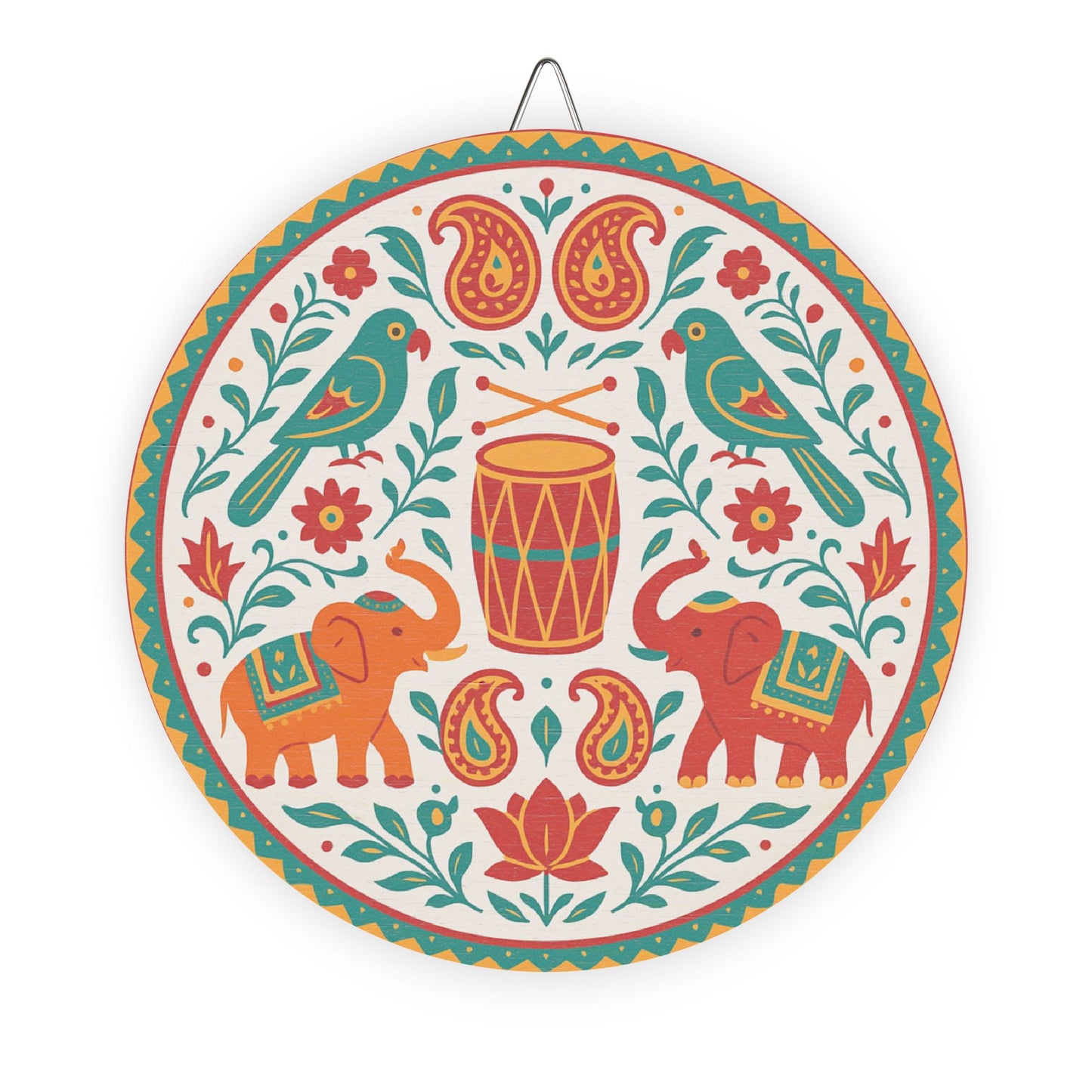Dhol Tasha Wooden Wall Sign