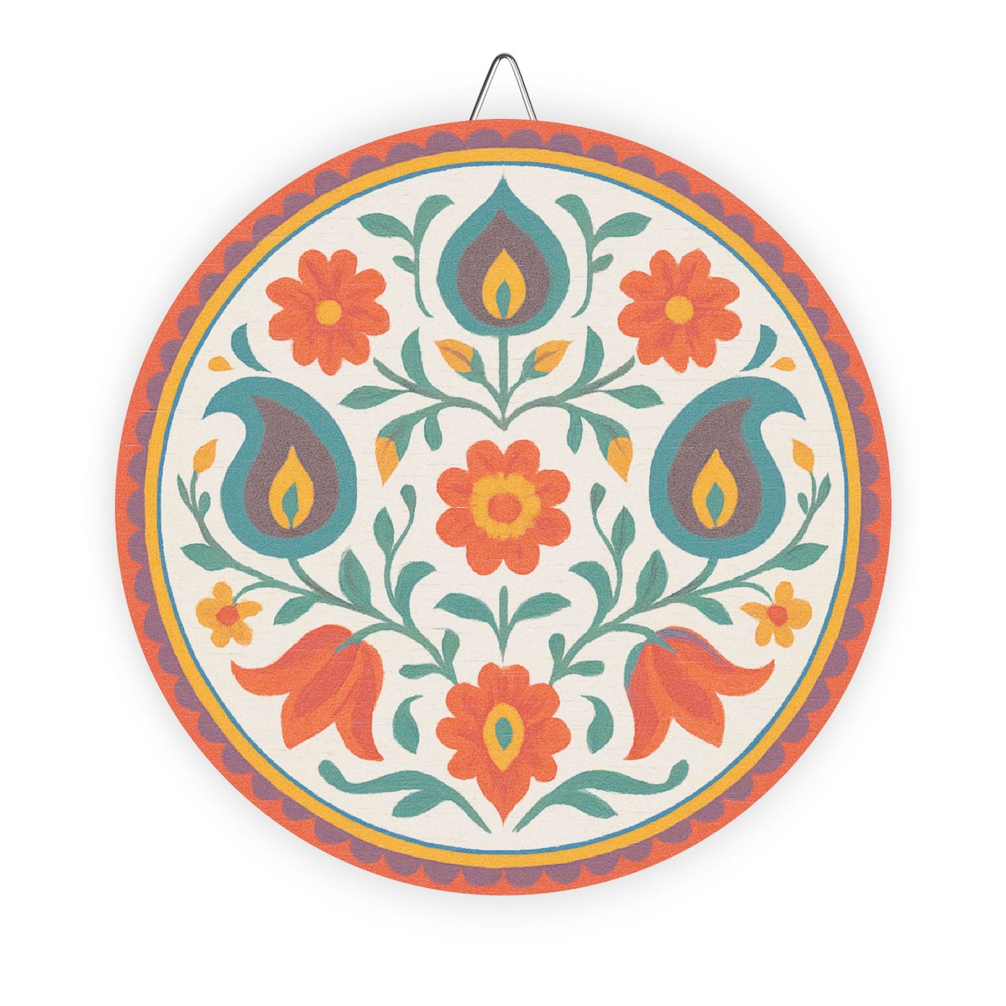 Scarlet Bloom Wooden Wall Sign