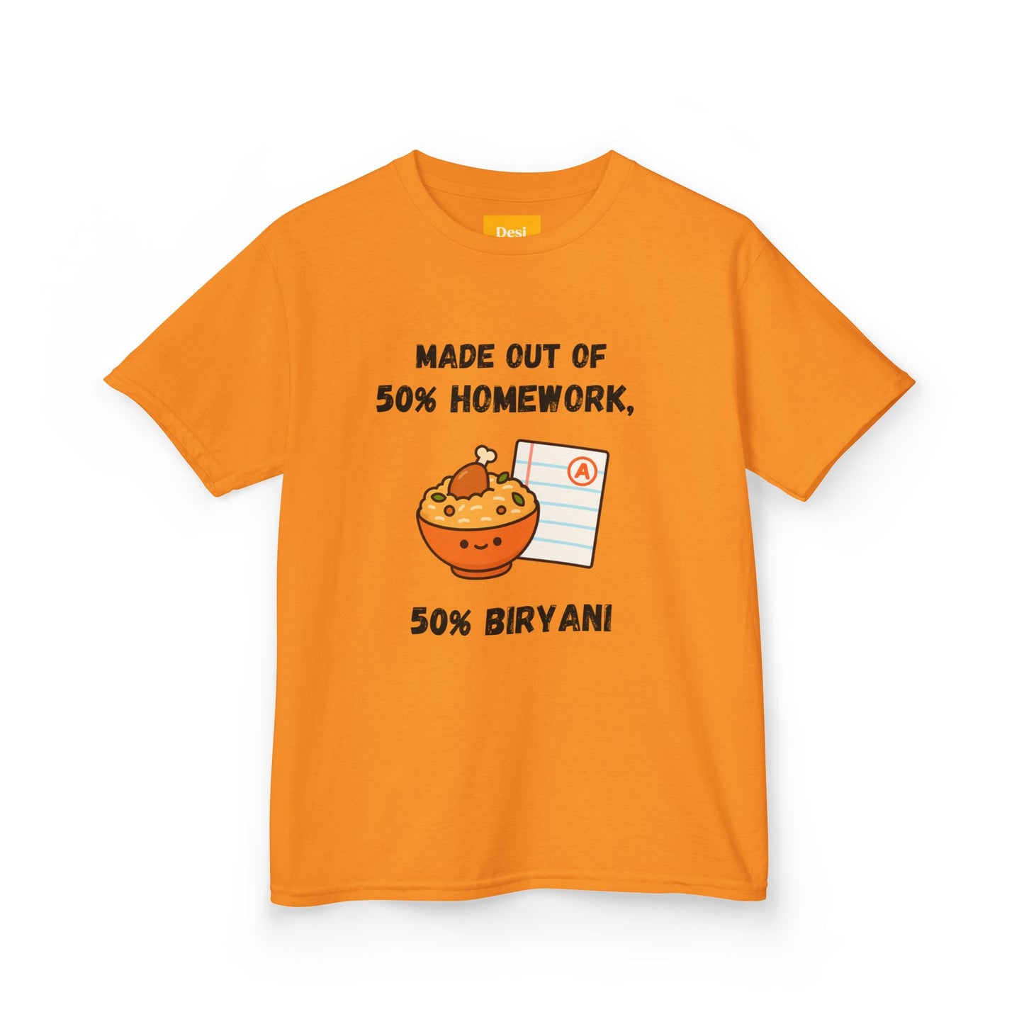 50% Homework, 50% Biryani Kids Tee