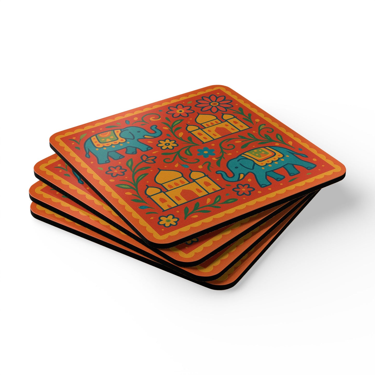 Rajwada Cork Coaster Set
