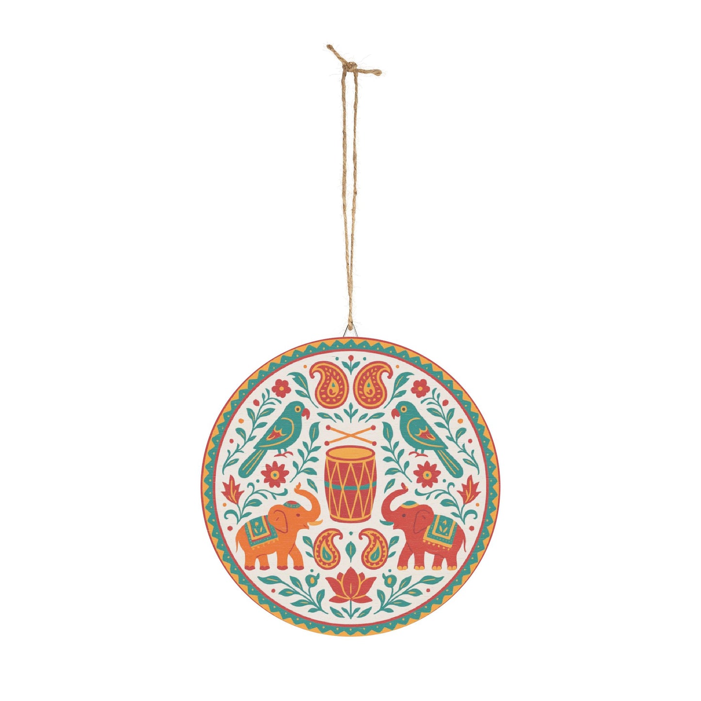 Dhol Tasha Wooden Wall Sign