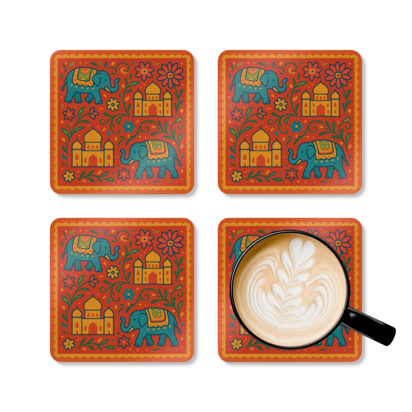 Rajwada Cork Coaster Set