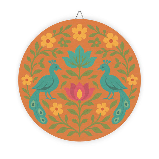 Golden Bloom Wooden Wall Sign