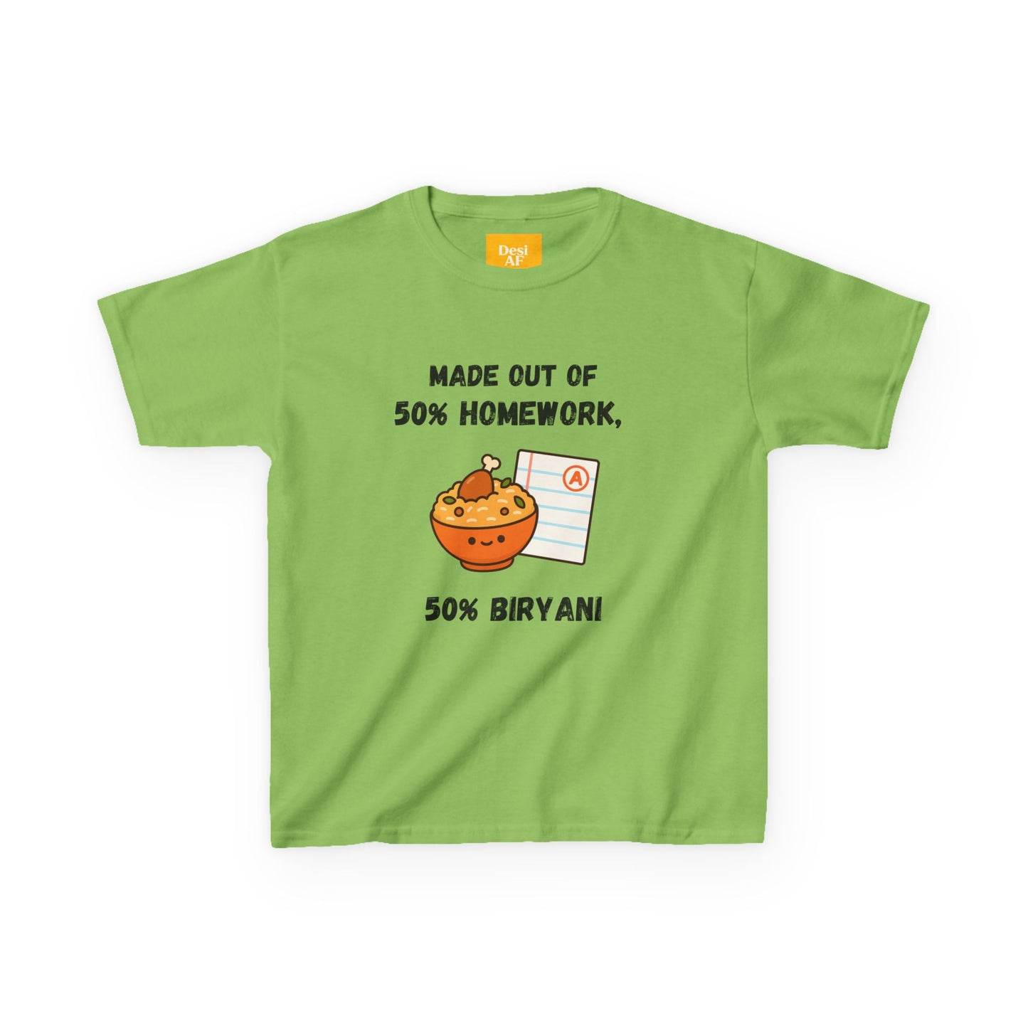 50% Homework, 50% Biryani Kids Tee