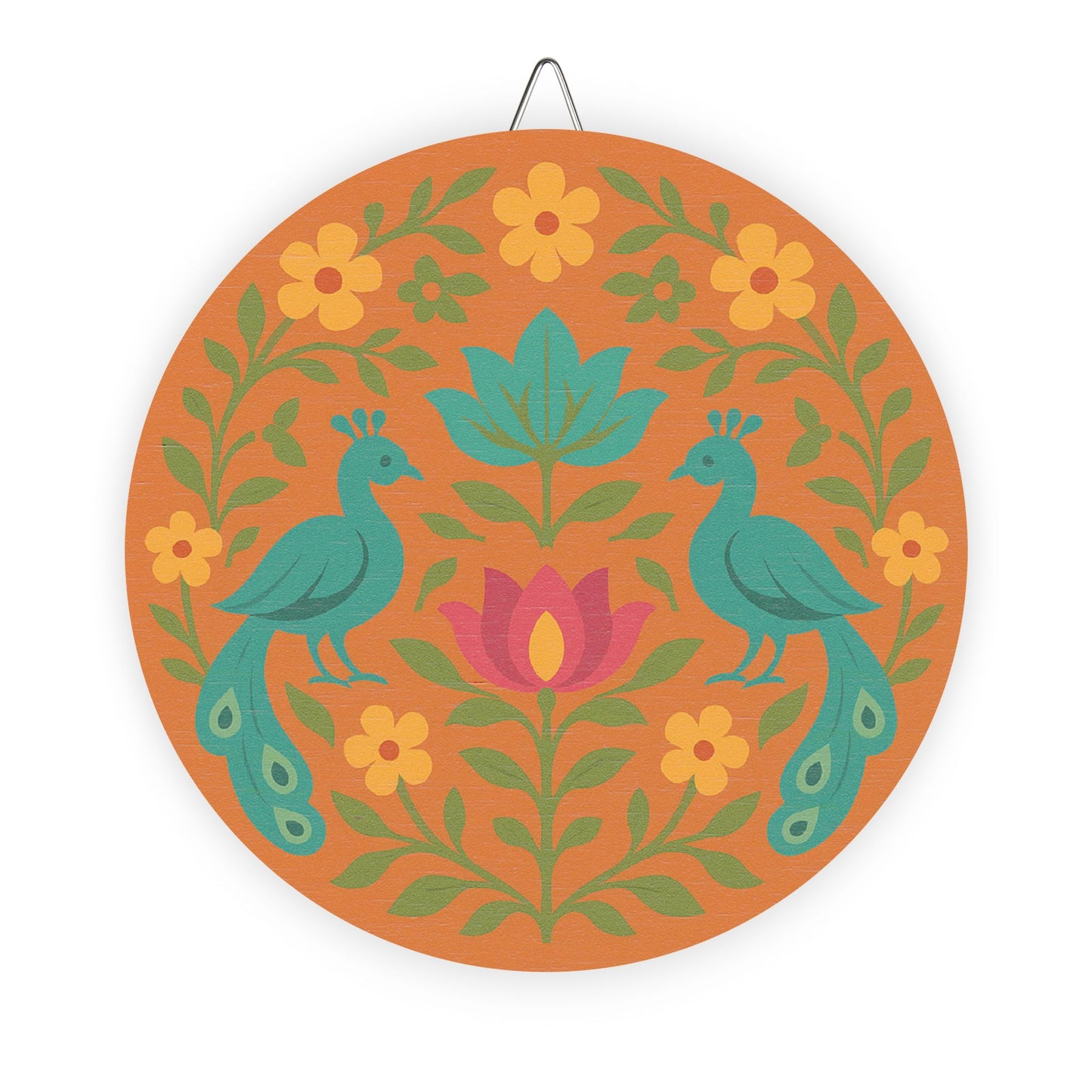 Golden Bloom Wooden Wall Sign