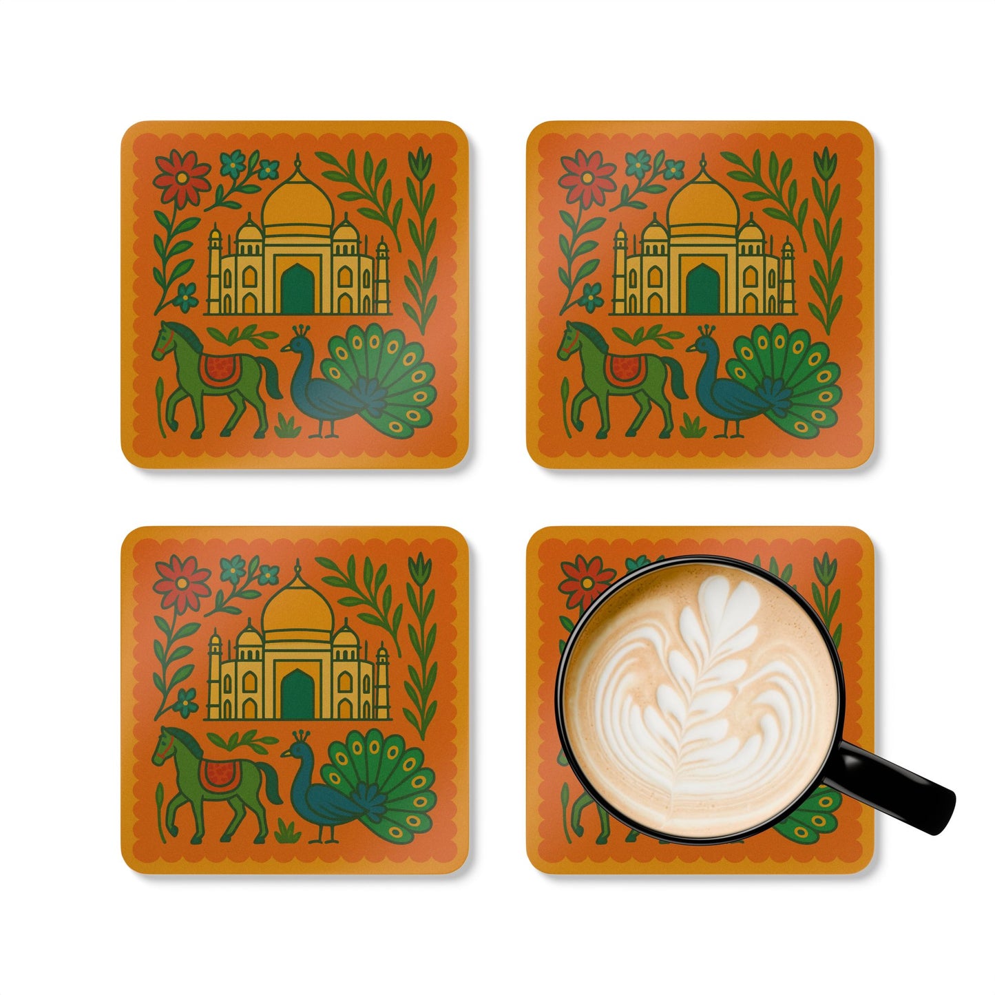 Noor-e-Agra Cork Coaster Set