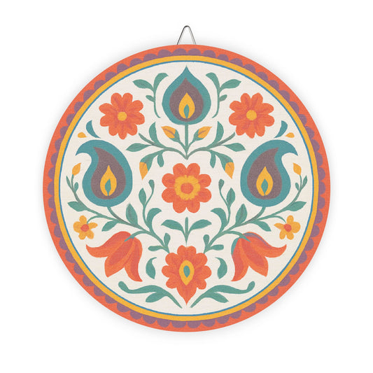 Scarlet Bloom Wooden Wall Sign