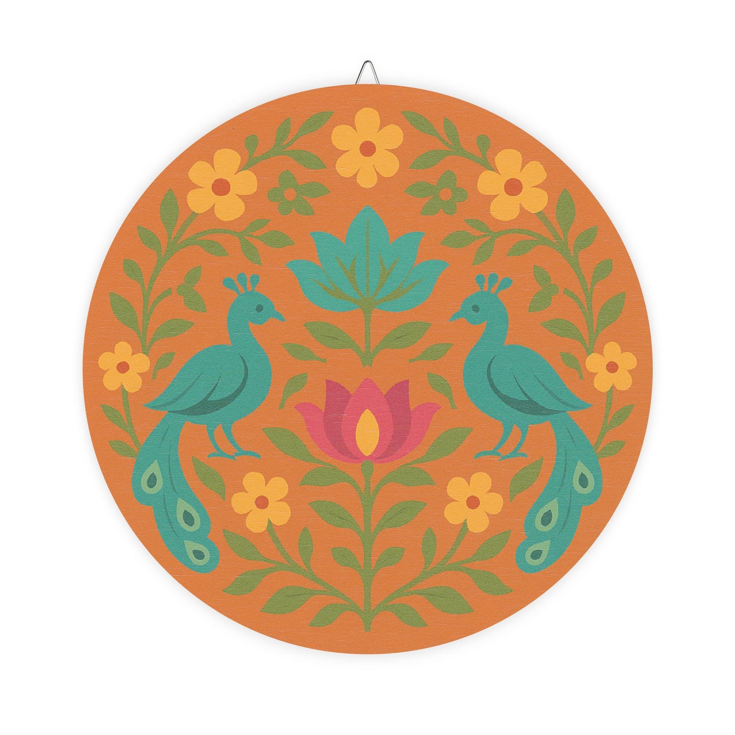 Golden Bloom Wooden Wall Sign