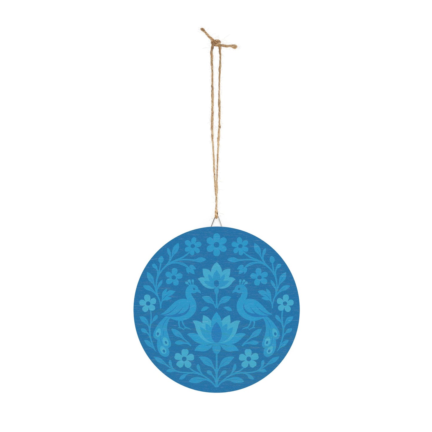 Twin Peacocks Wooden Wall Sign
