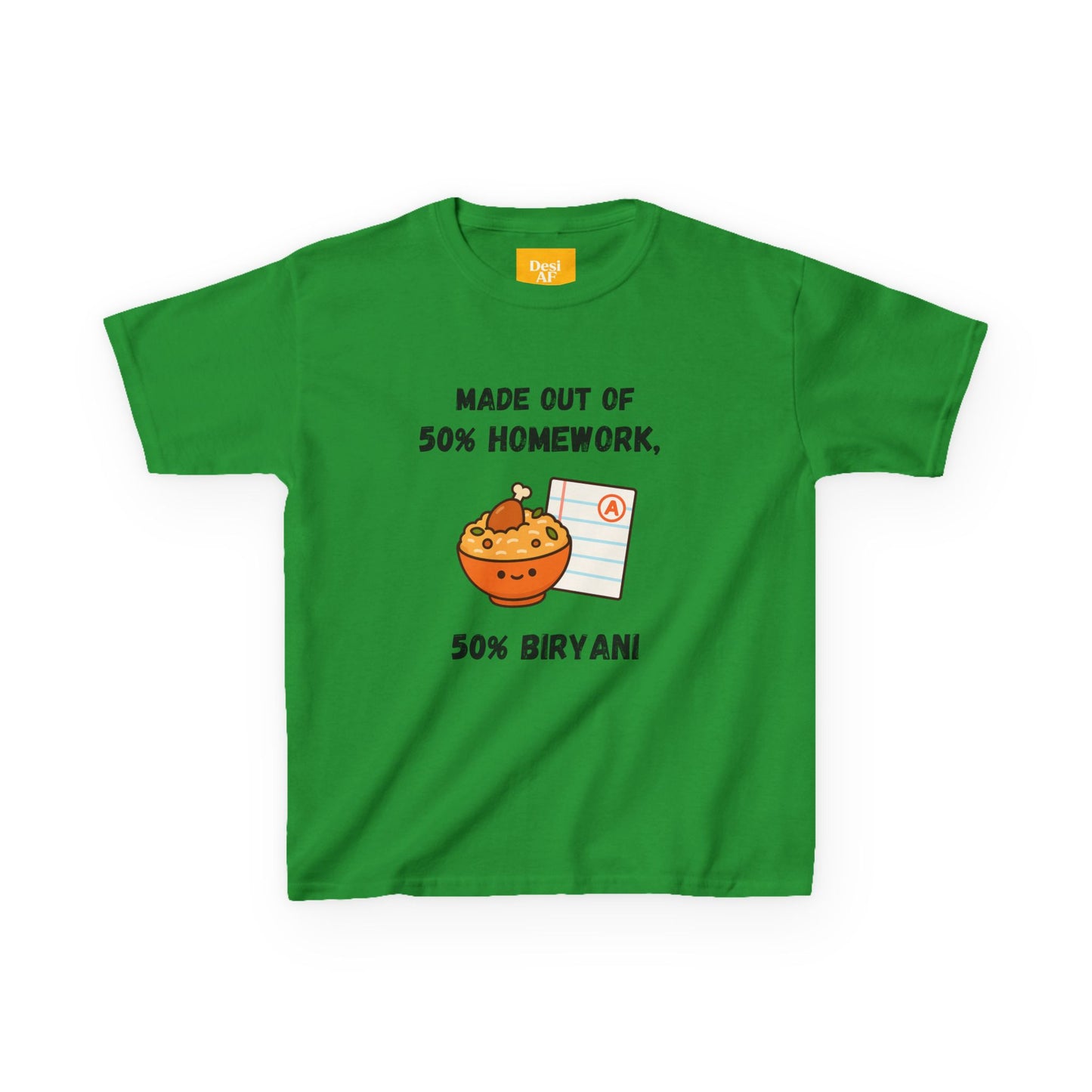 50% Homework, 50% Biryani Kids Tee