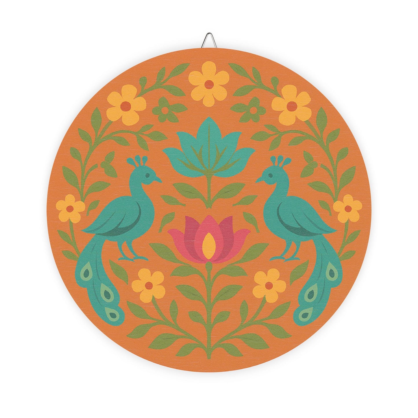 Golden Bloom Wooden Wall Sign
