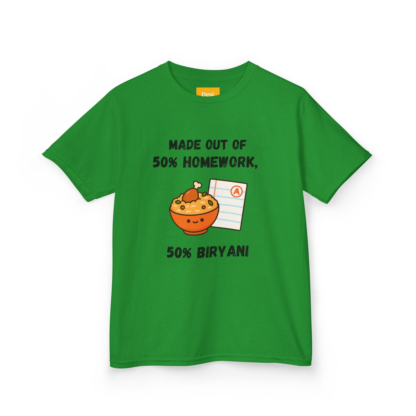 50% Homework, 50% Biryani Kids Tee