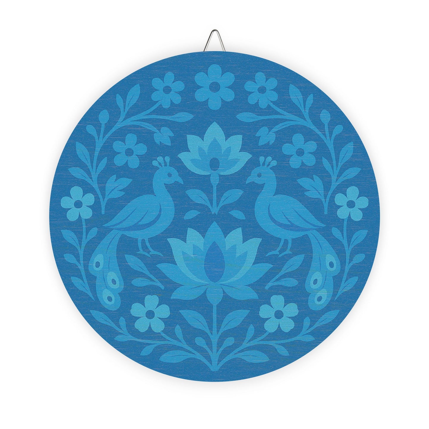 Twin Peacocks Wooden Wall Sign