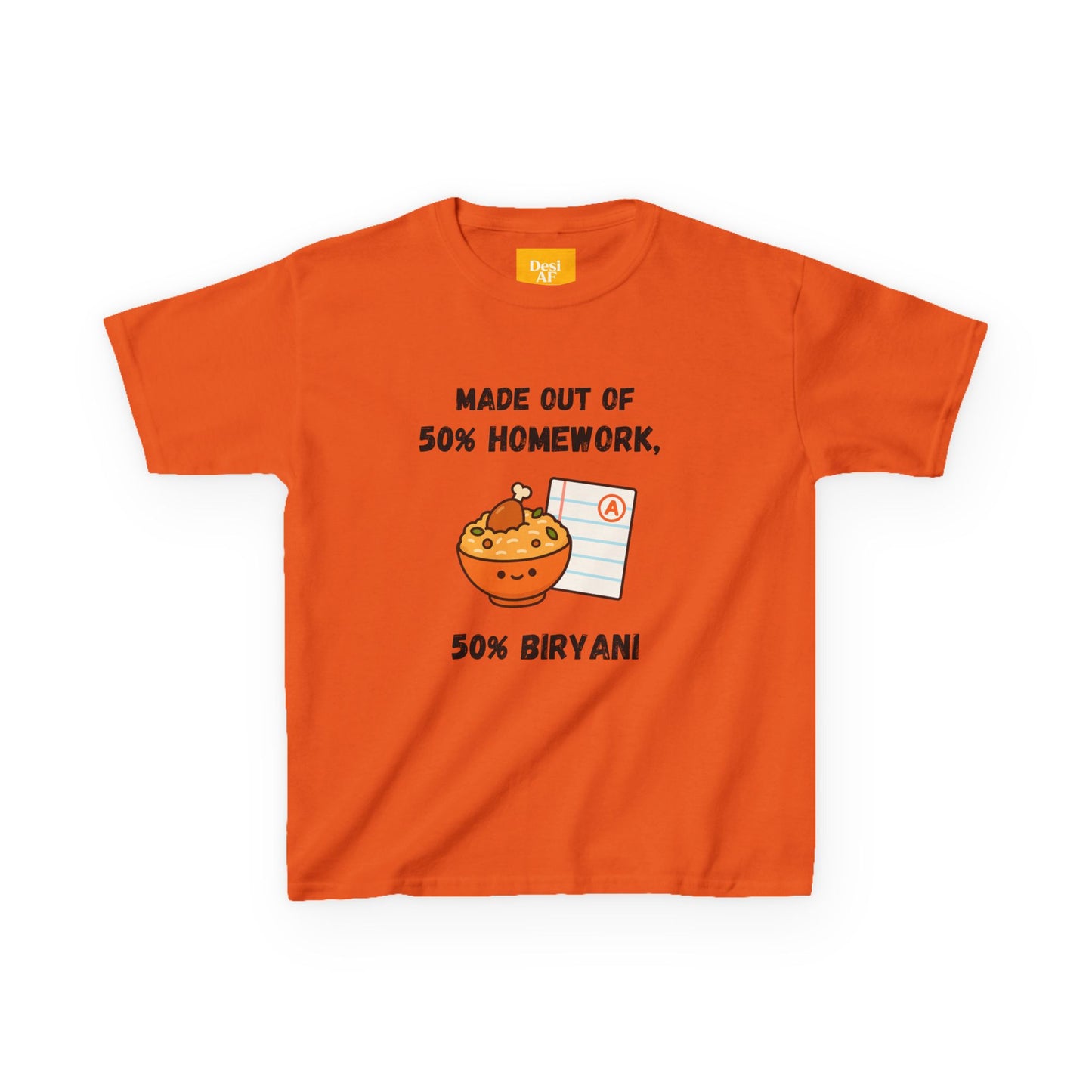 50% Homework, 50% Biryani Kids Tee