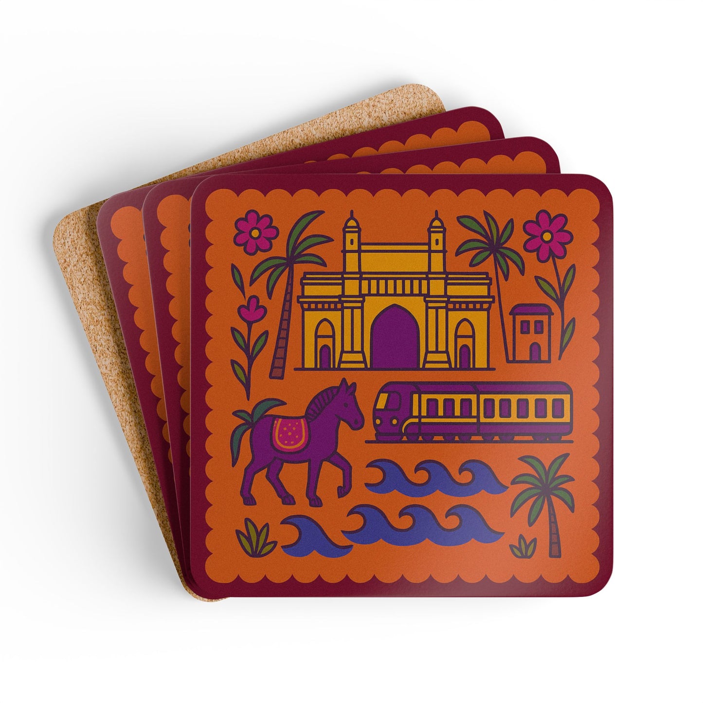 Bombay Sapphire Cork Coaster Set