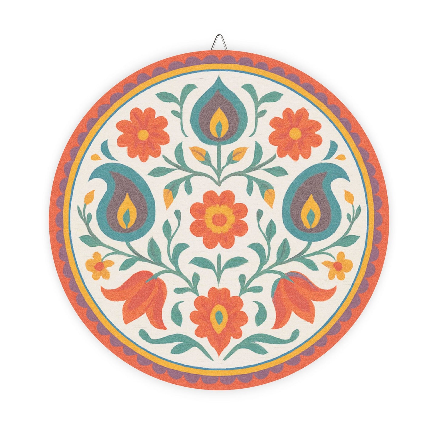 Scarlet Bloom Wooden Wall Sign