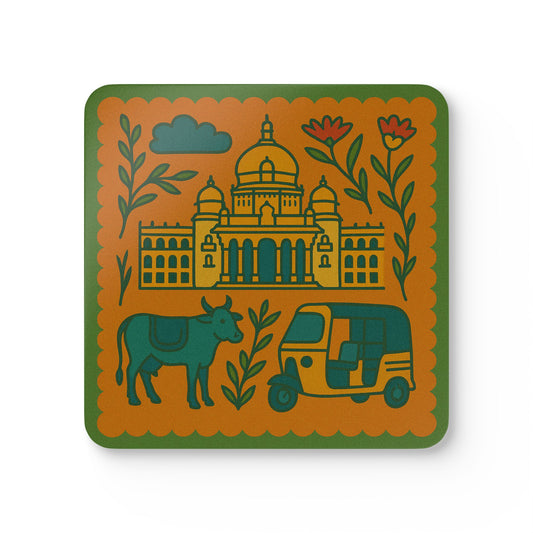 Namma Bengaluru Cork Coaster Set