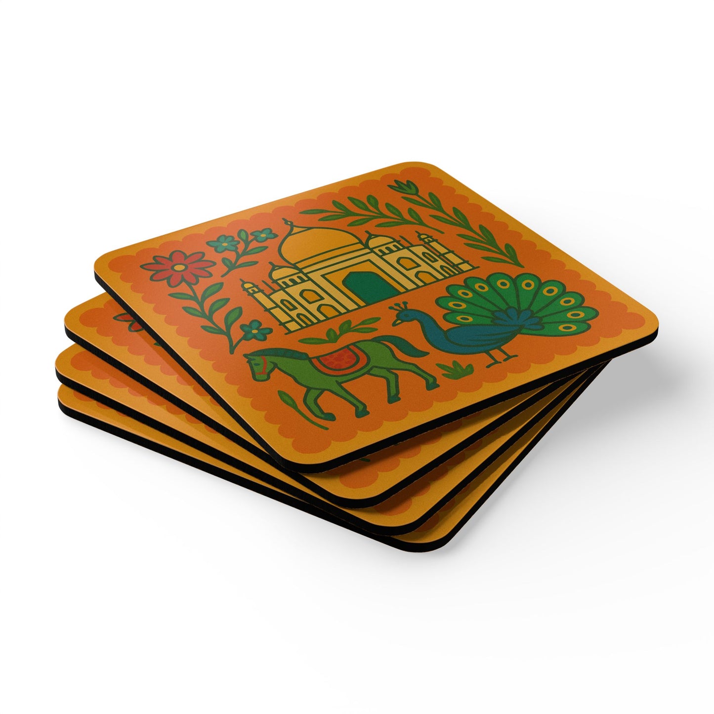 Noor-e-Agra Cork Coaster Set
